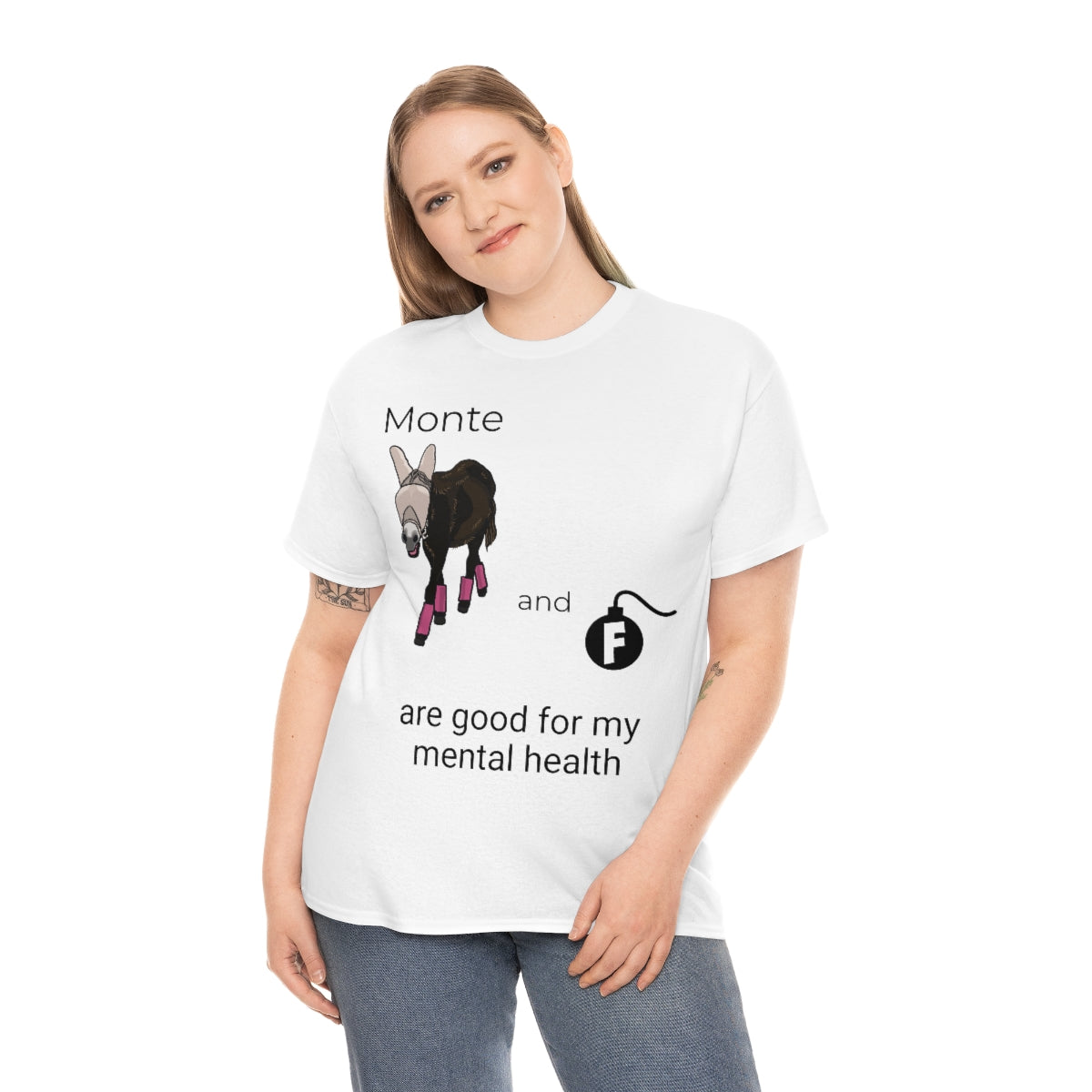 Monte and F-Bombs Are Good for my Mental Health Unisex Heavy Cotton Tee (S-3XL)