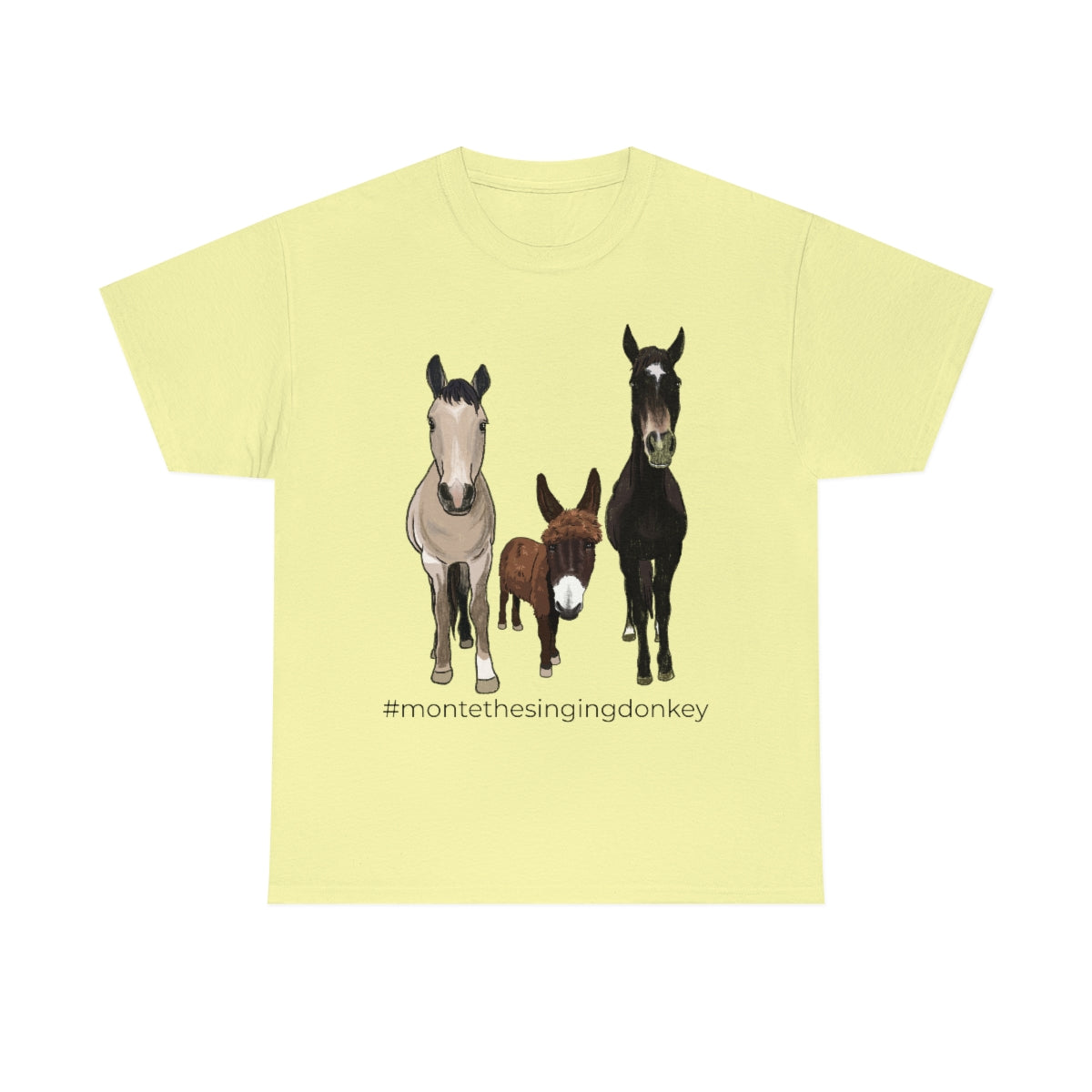 Monte the Singing Donkey and The Brudders Unisex Heavy Cotton Tee (S-3X)