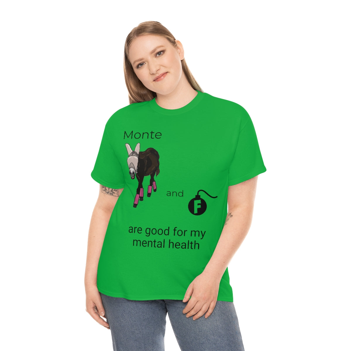Monte and F-Bombs Are Good for my Mental Health Unisex Heavy Cotton Tee (S-3XL)