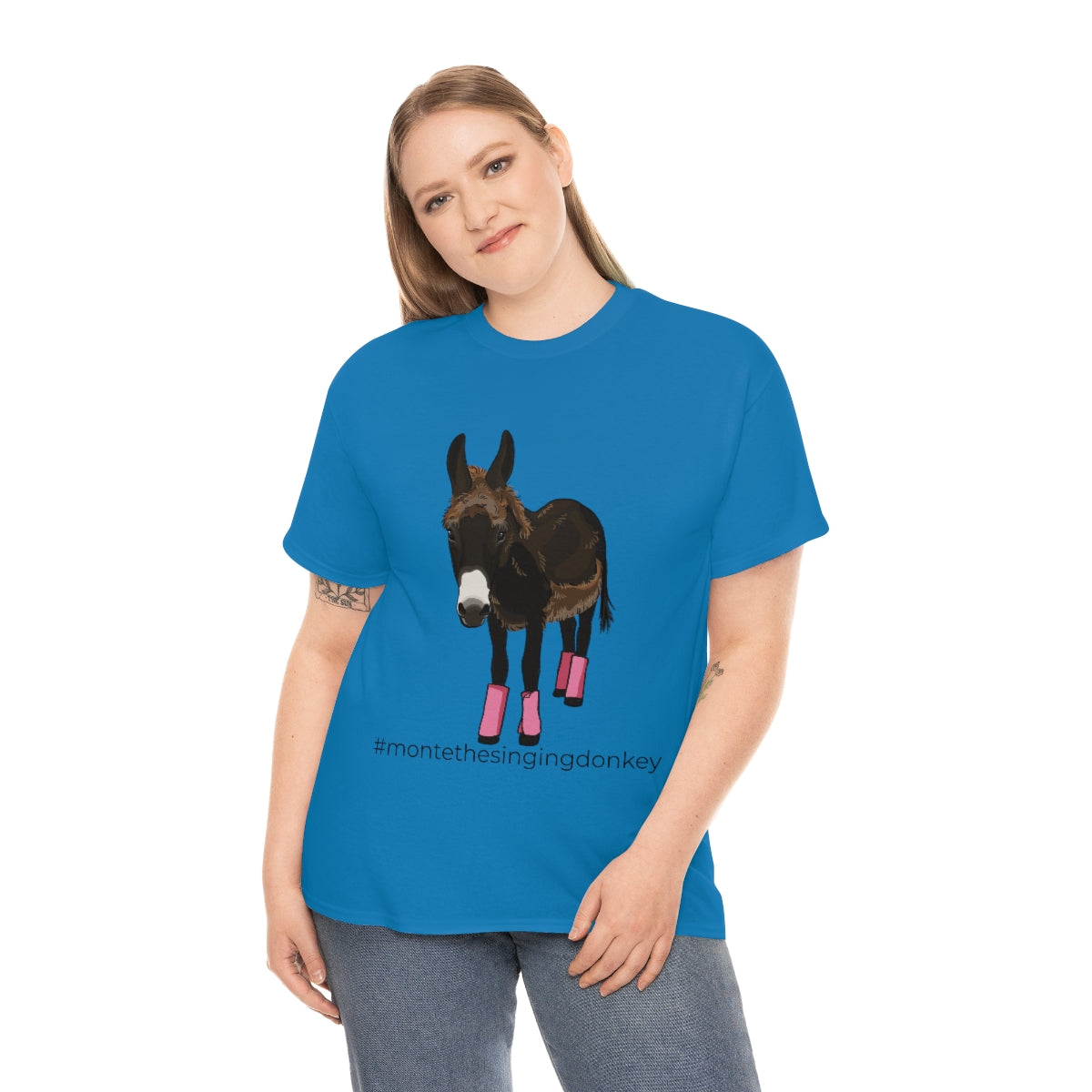 Monte the Singing Donkey Summer Cut Unisex Heavy Cotton Tee (S-3X)