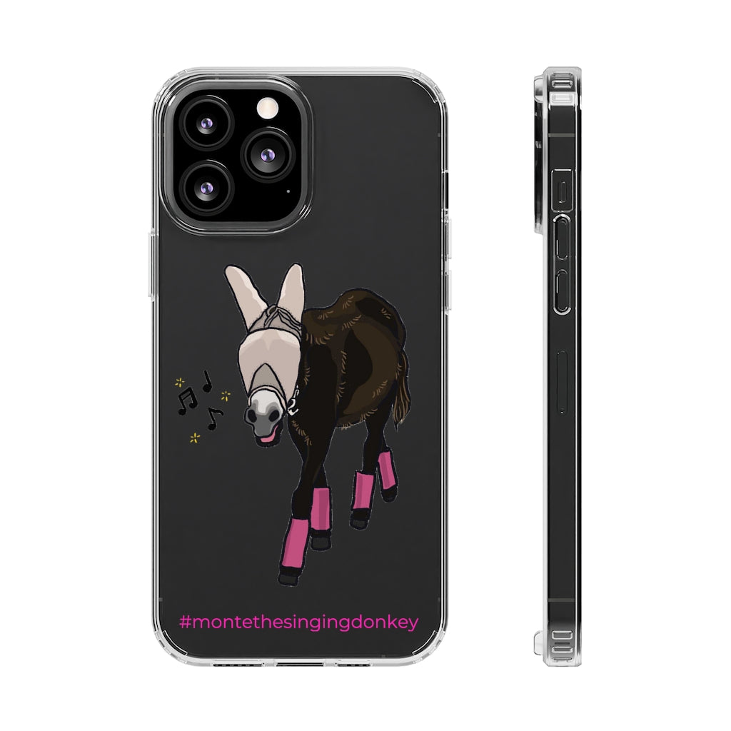 Monte the Singing Donkey Fly Gear Phone Clear Phone Case - iPhone 11-13 (mini - Pro Max)