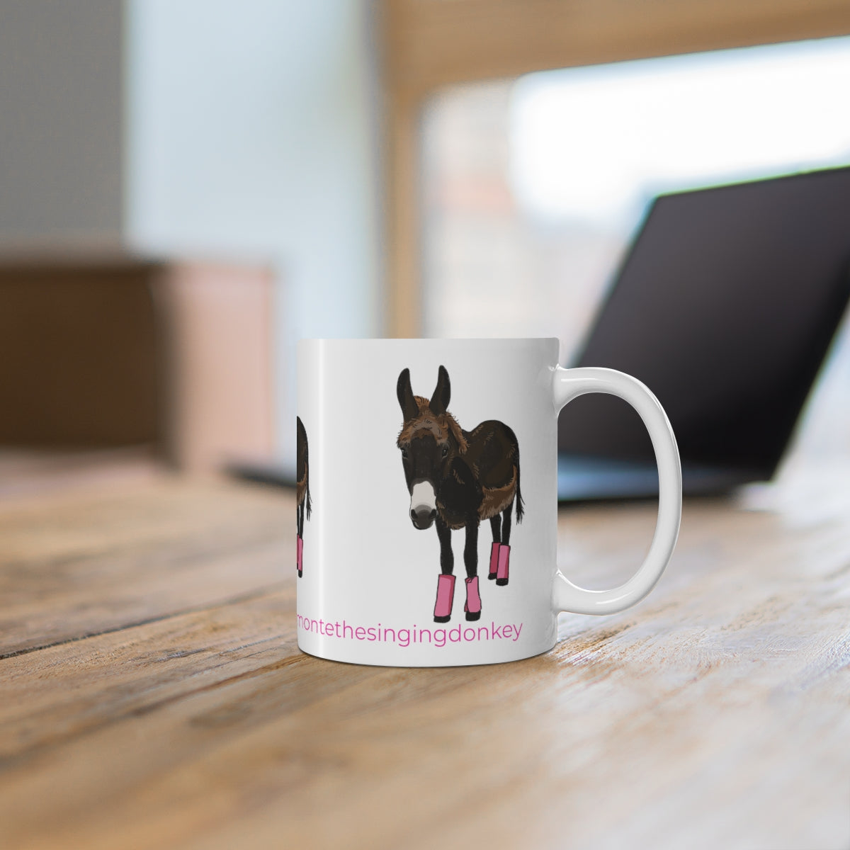 Mornings with Monte the Singing Donkey Summer Cut Ceramic Mug 11oz