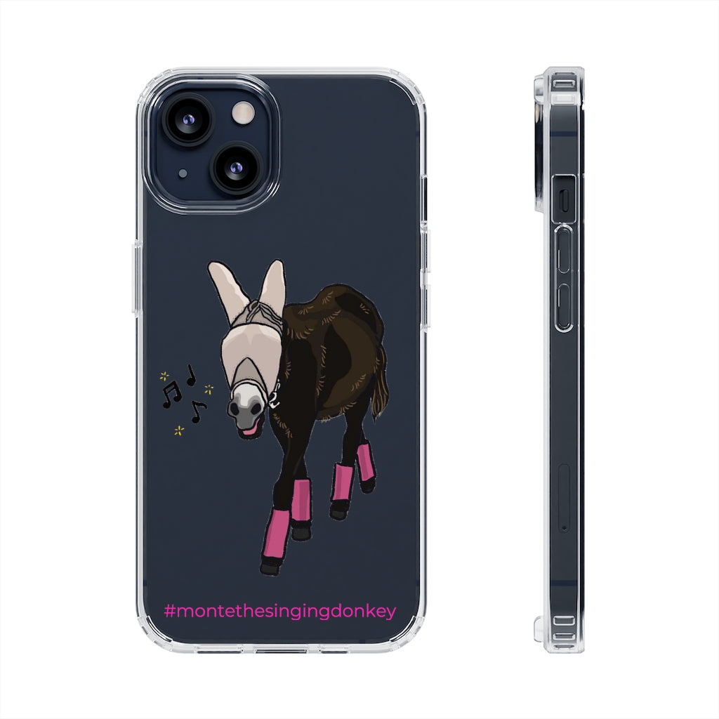 Monte the Singing Donkey Fly Gear Phone Clear Phone Case - iPhone 11-13 (mini - Pro Max)