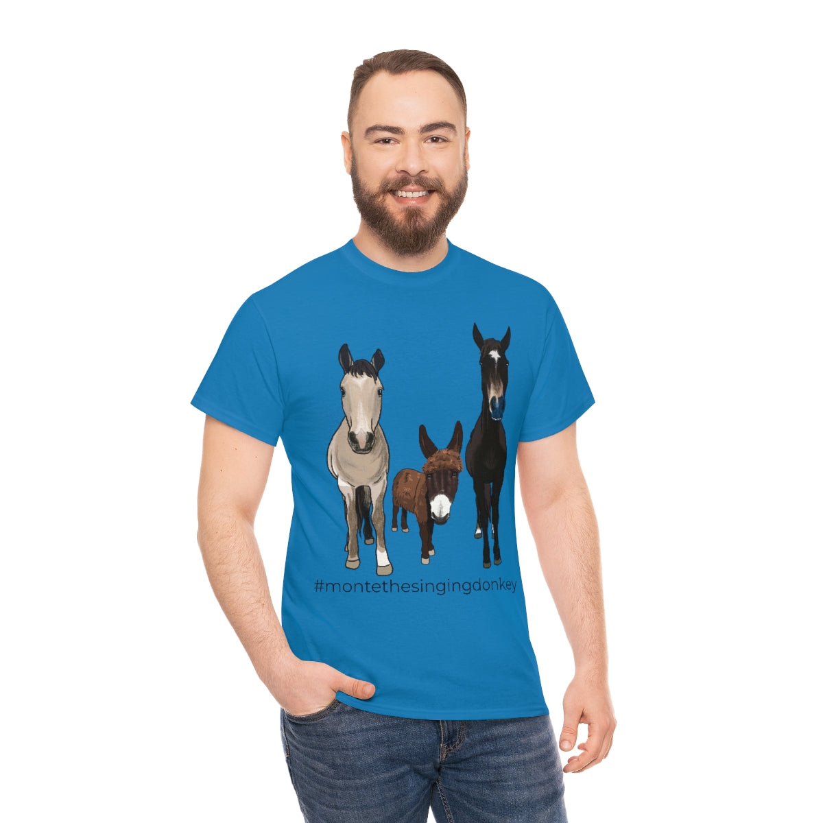 Monte the Singing Donkey and The Brudders Unisex Heavy Cotton Tee (S-3X)