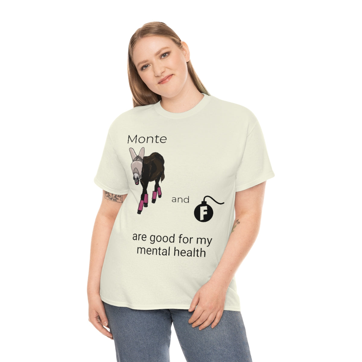 Monte and F-Bombs Are Good for my Mental Health Unisex Heavy Cotton Tee (S-3XL)