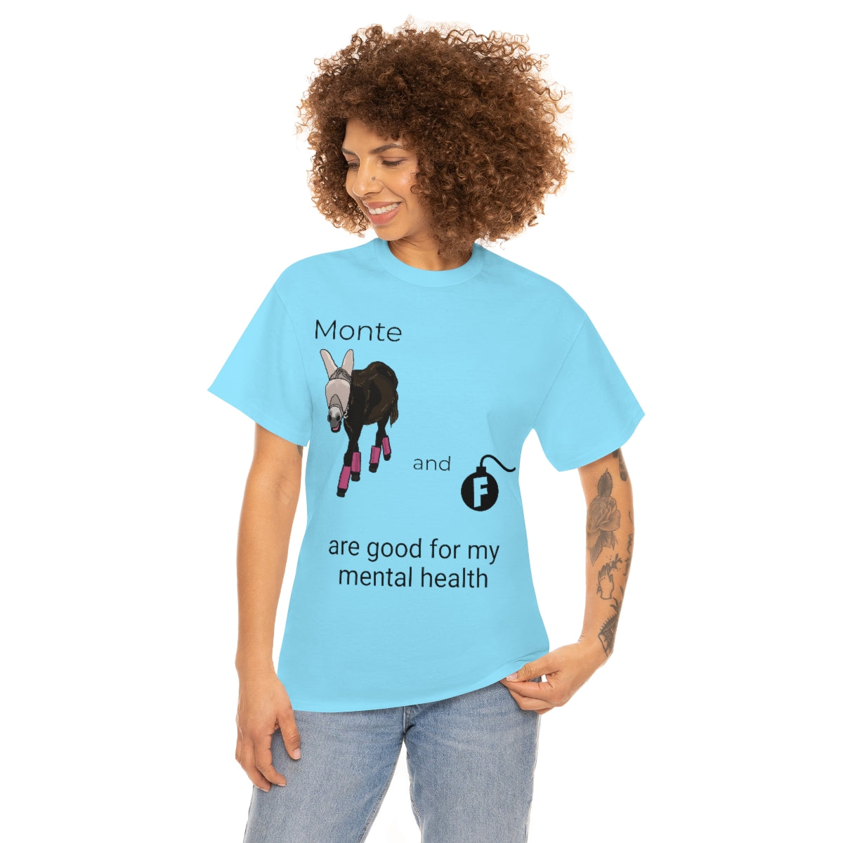 Monte and F-Bombs Are Good for my Mental Health Unisex Heavy Cotton Tee (S-3XL)