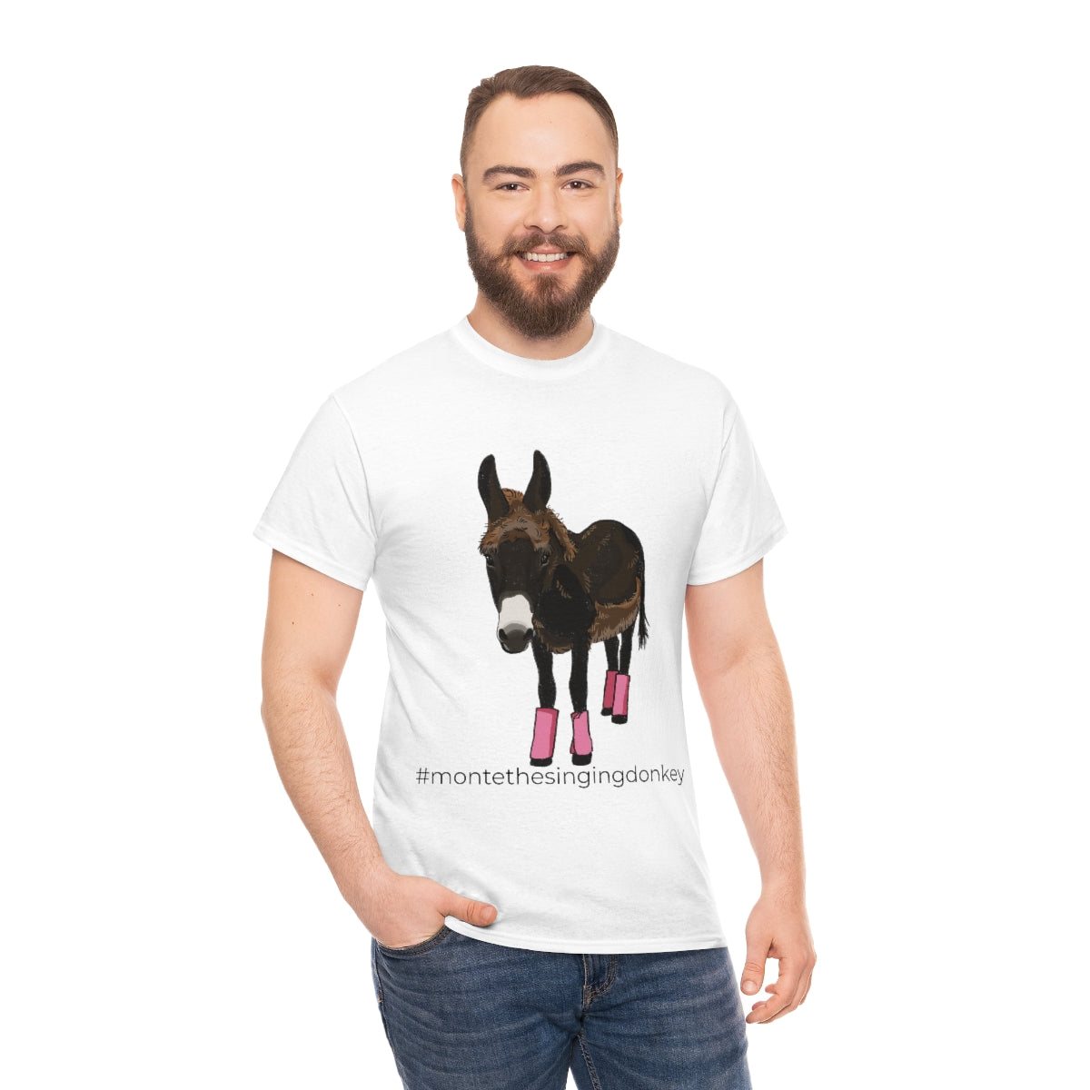 Monte the Singing Donkey Summer Cut Unisex Heavy Cotton Tee (S-3X)