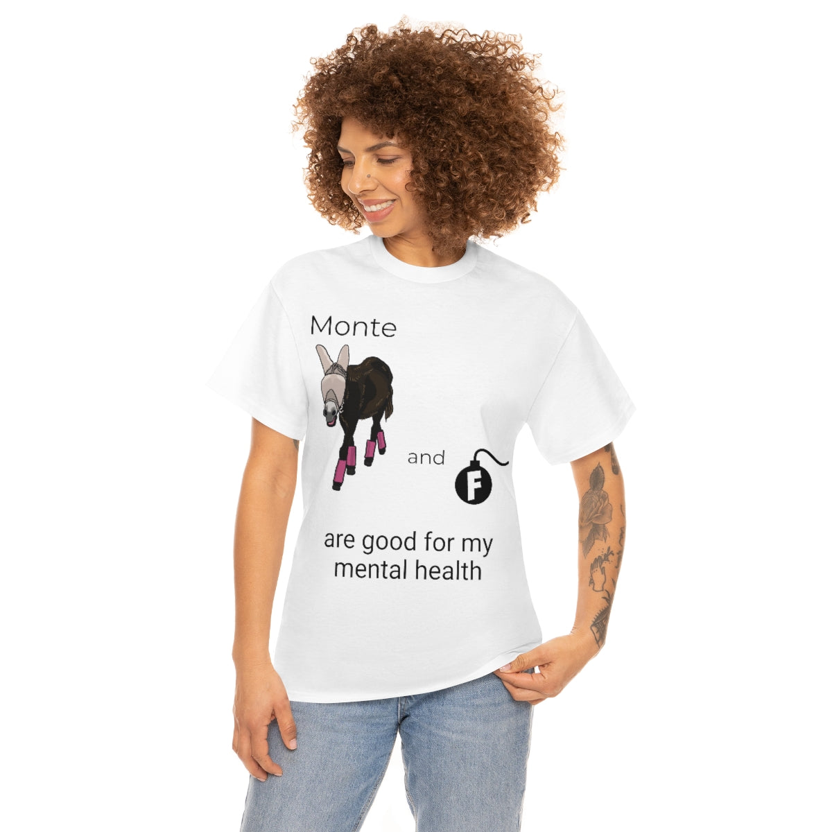 Monte and F-Bombs Are Good for my Mental Health Unisex Heavy Cotton Tee (S-3XL)