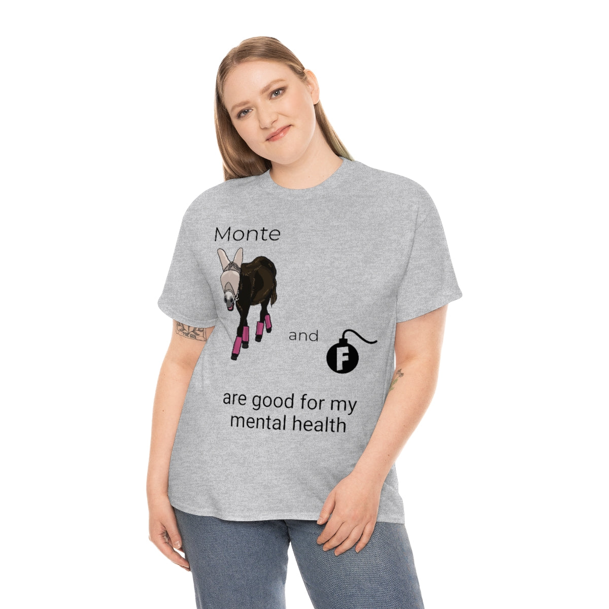 Monte and F-Bombs Are Good for my Mental Health Unisex Heavy Cotton Tee (S-3XL)