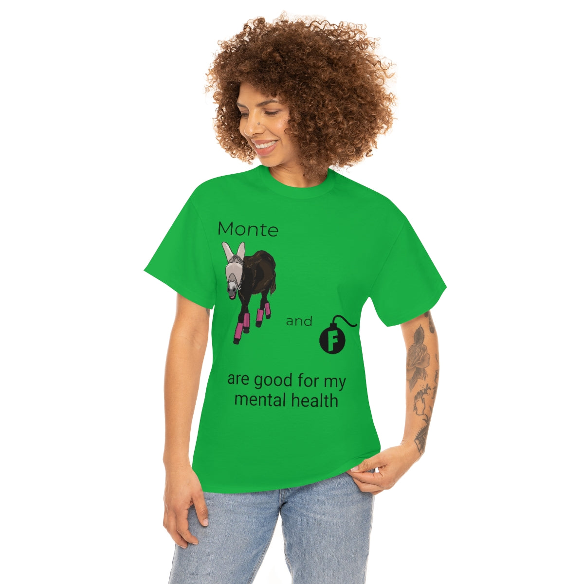 Monte and F-Bombs Are Good for my Mental Health Unisex Heavy Cotton Tee (S-3XL)