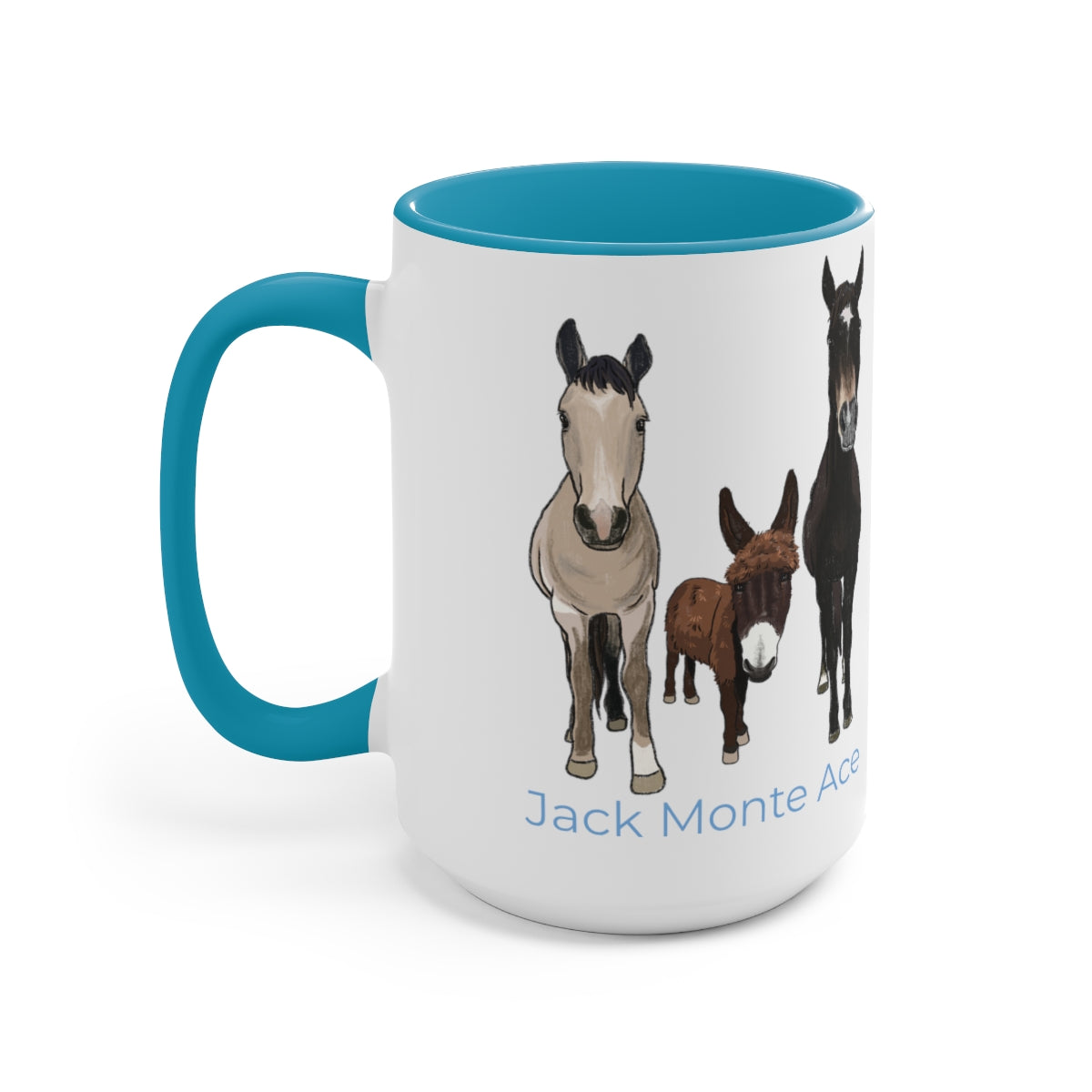 Mornings with Monte the Singing Donkey and The Brudders Two-Tone Mugs, 15oz