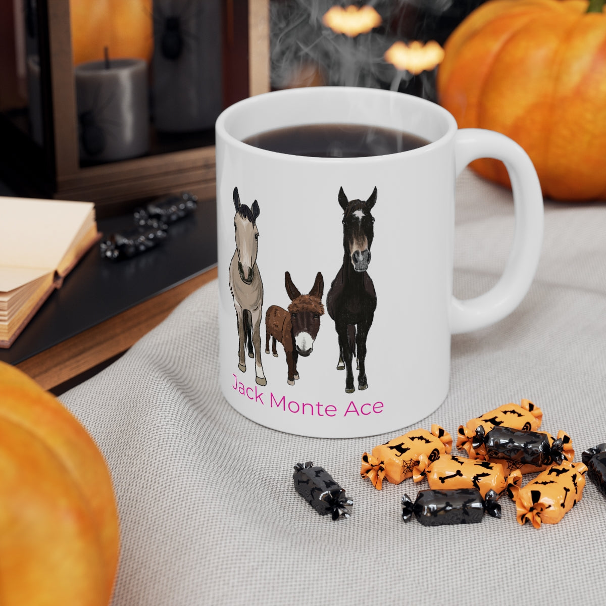 Mornings with Monte the Singing Donkey and The Brudders Ceramic Mug 11oz