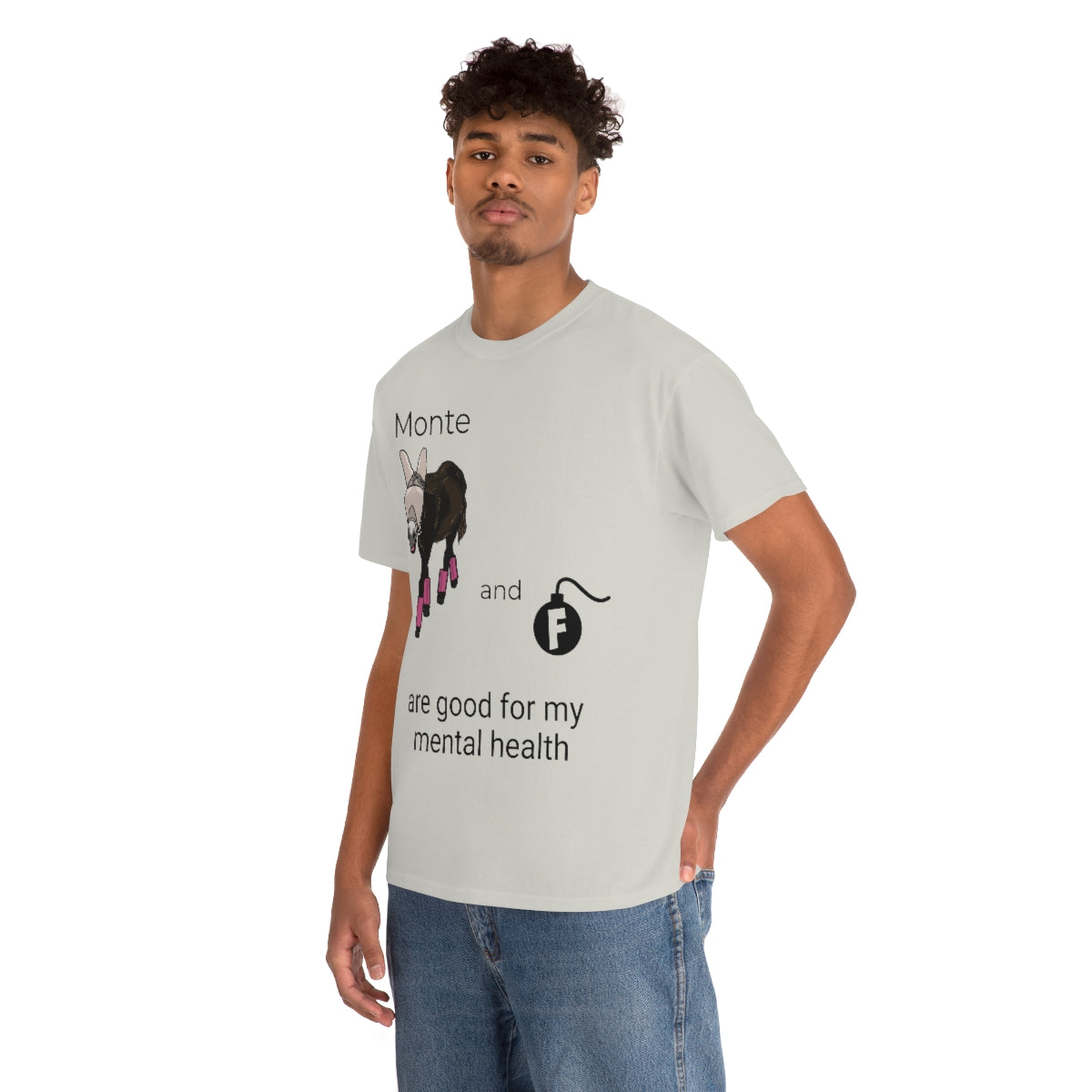 Monte and F-Bombs Are Good for my Mental Health Unisex Heavy Cotton Tee (S-3XL)