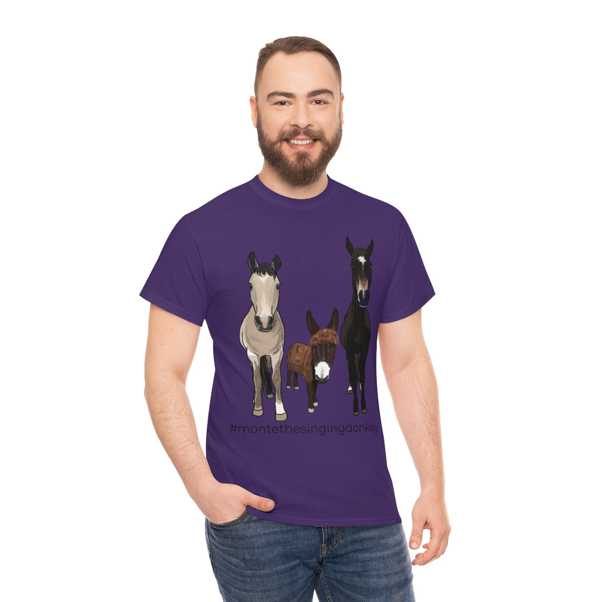 Monte the Singing Donkey and The Brudders Unisex Heavy Cotton Tee (S-3X)