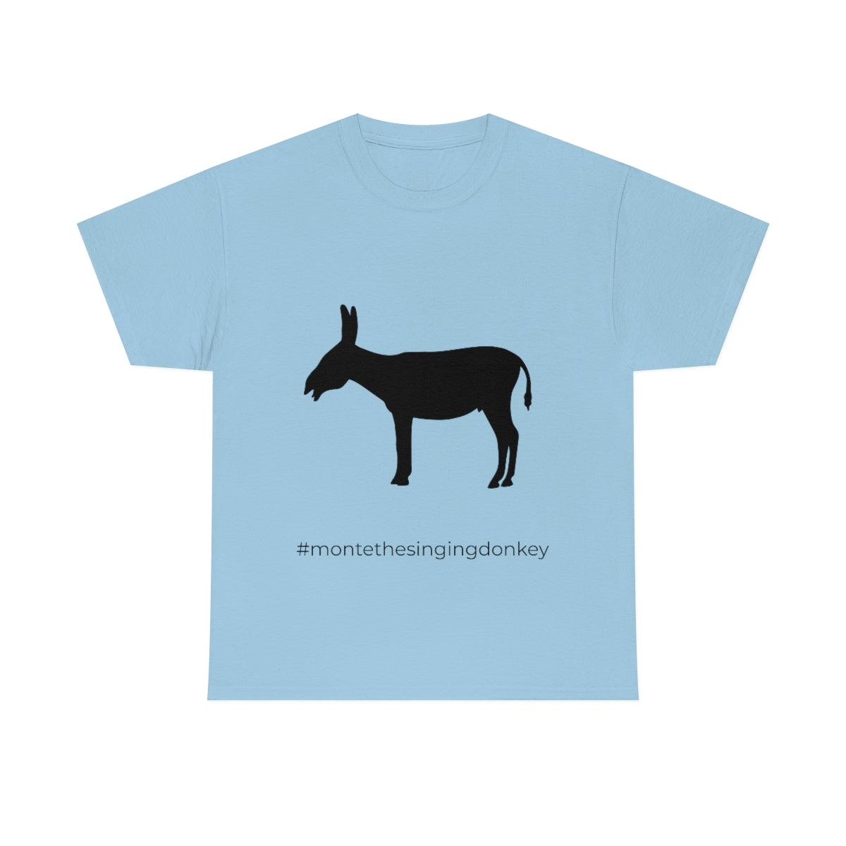 Monte the Singing Donkey Braying Silhouette Unisex Heavy Cotton Tee (S-3X)