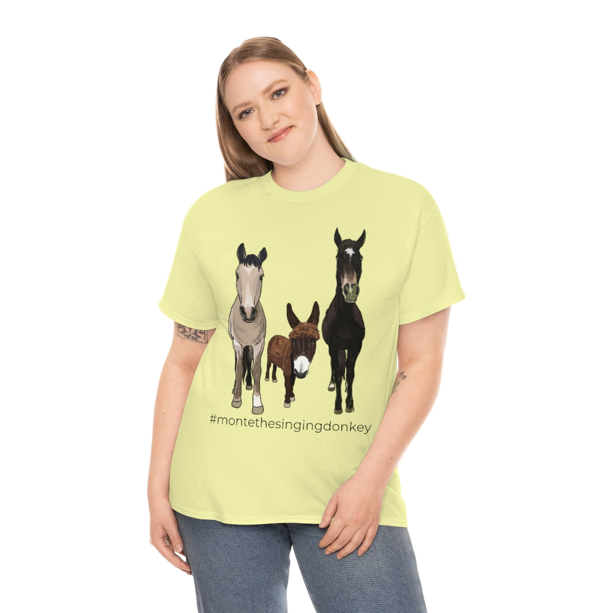 Monte the Singing Donkey and The Brudders Unisex Heavy Cotton Tee (S-3X)