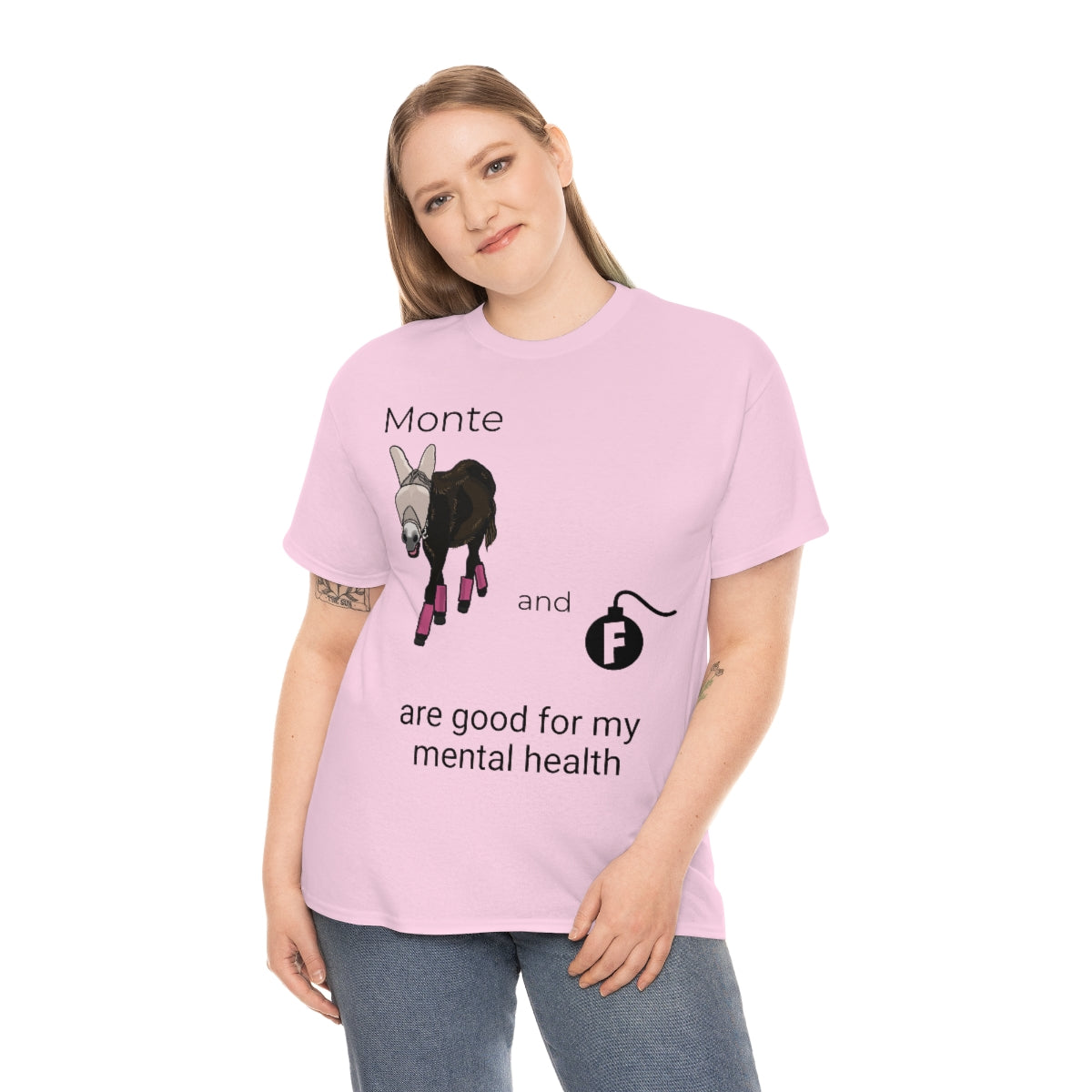 Monte and F-Bombs Are Good for my Mental Health Unisex Heavy Cotton Tee (S-3XL)
