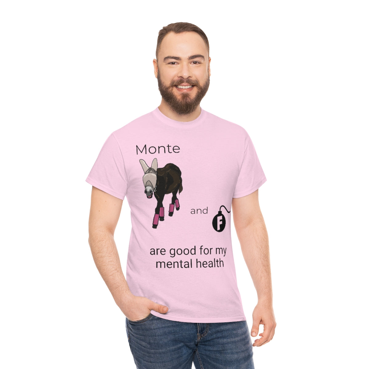 Monte and F-Bombs Are Good for my Mental Health Unisex Heavy Cotton Tee (S-3XL)