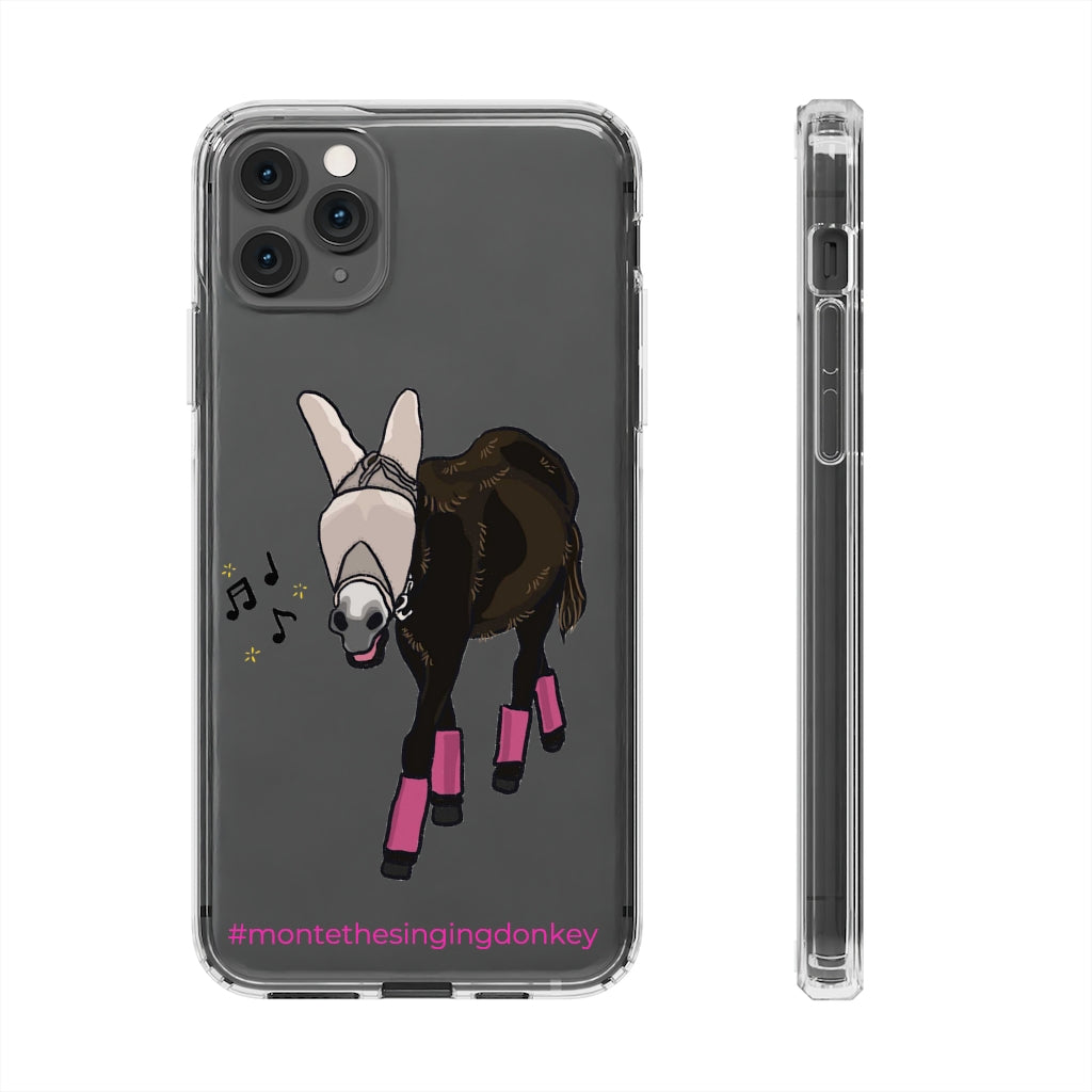 Monte the Singing Donkey Fly Gear Phone Clear Phone Case - iPhone 11-13 (mini - Pro Max)