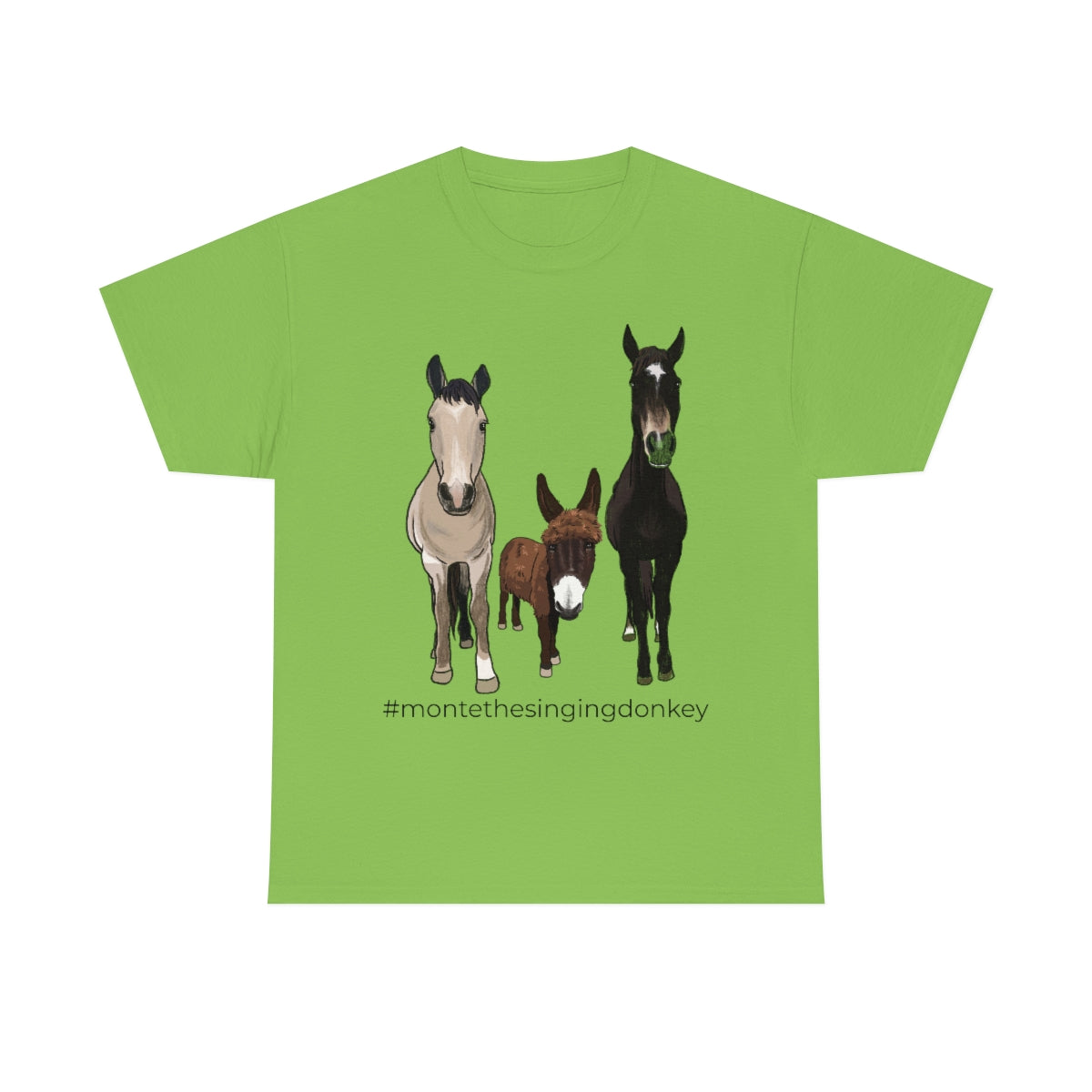 Monte the Singing Donkey and The Brudders Unisex Heavy Cotton Tee (S-3X)