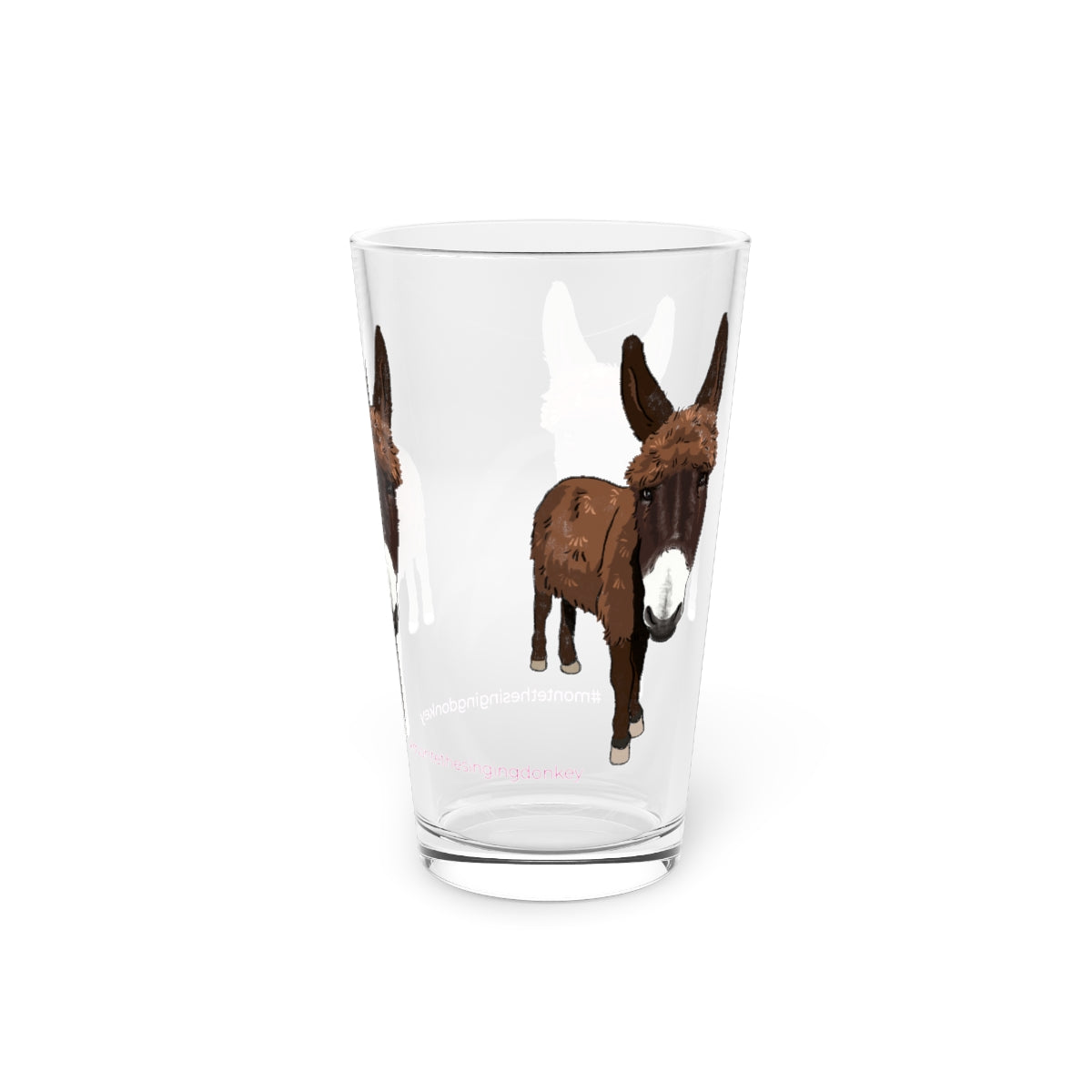 Monte the Singing Donkey - Classic Pint Glass, 16oz