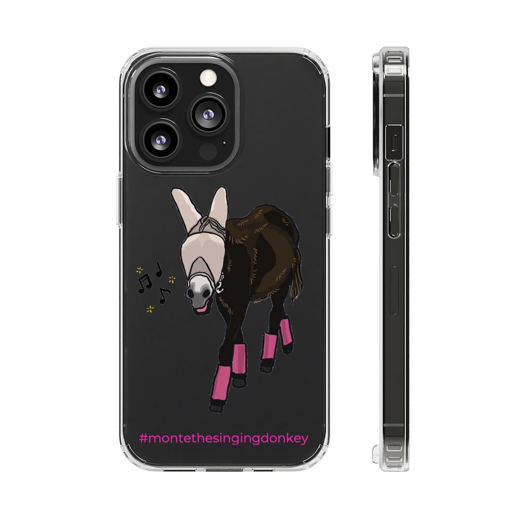 Monte the Singing Donkey Fly Gear Phone Clear Phone Case - iPhone 11-13 (mini - Pro Max)