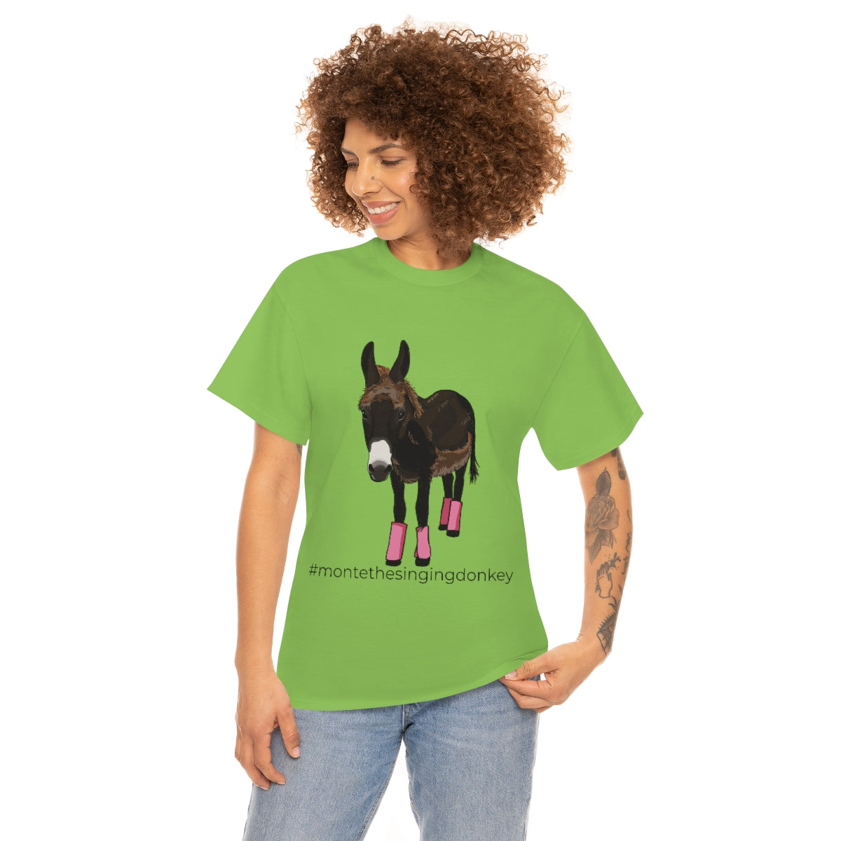 Monte the Singing Donkey Summer Cut Unisex Heavy Cotton Tee (S-3X)