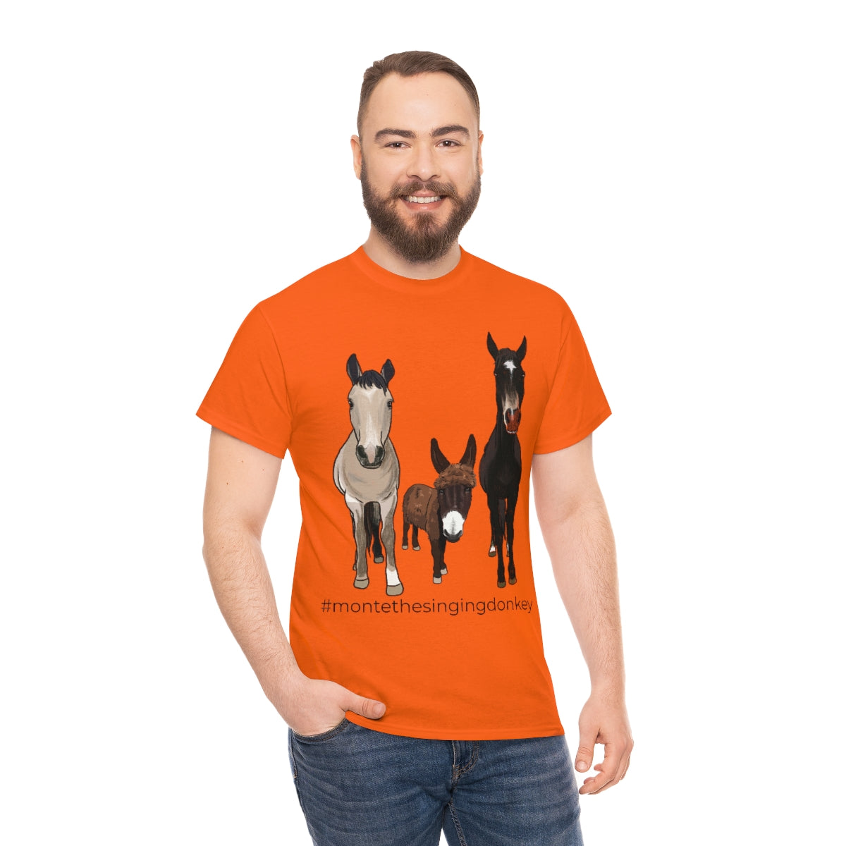 Monte the Singing Donkey and The Brudders Unisex Heavy Cotton Tee (S-5X)