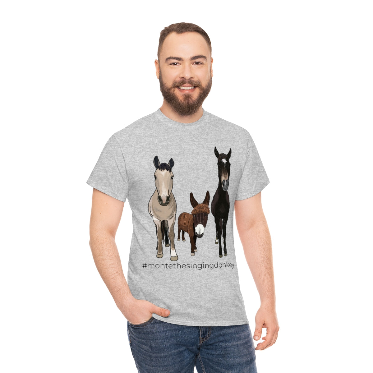 Monte the Singing Donkey and The Brudders Unisex Heavy Cotton Tee (S-3X)