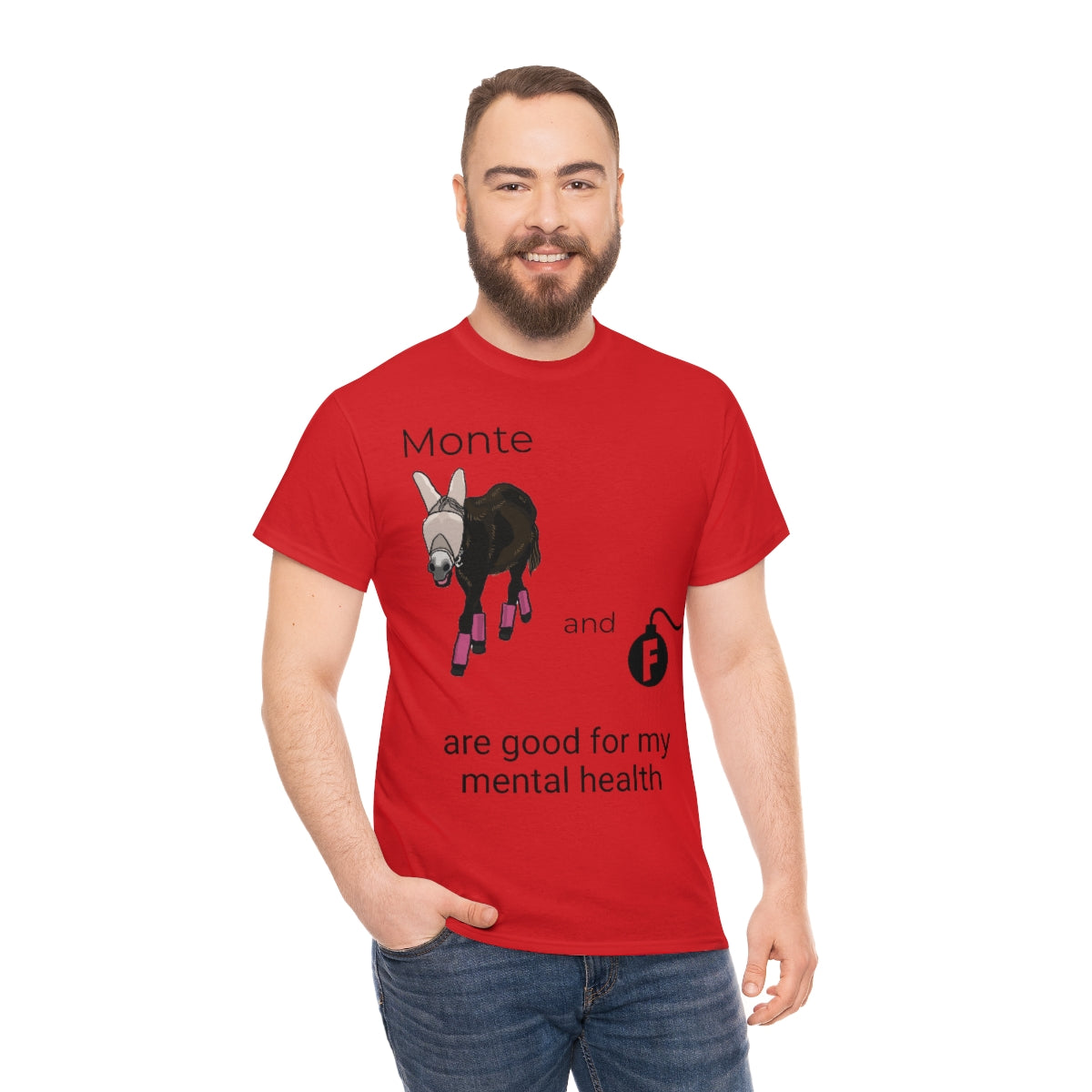 Monte and F-Bombs Are Good for my Mental Health Unisex Heavy Cotton Tee (S-3XL)