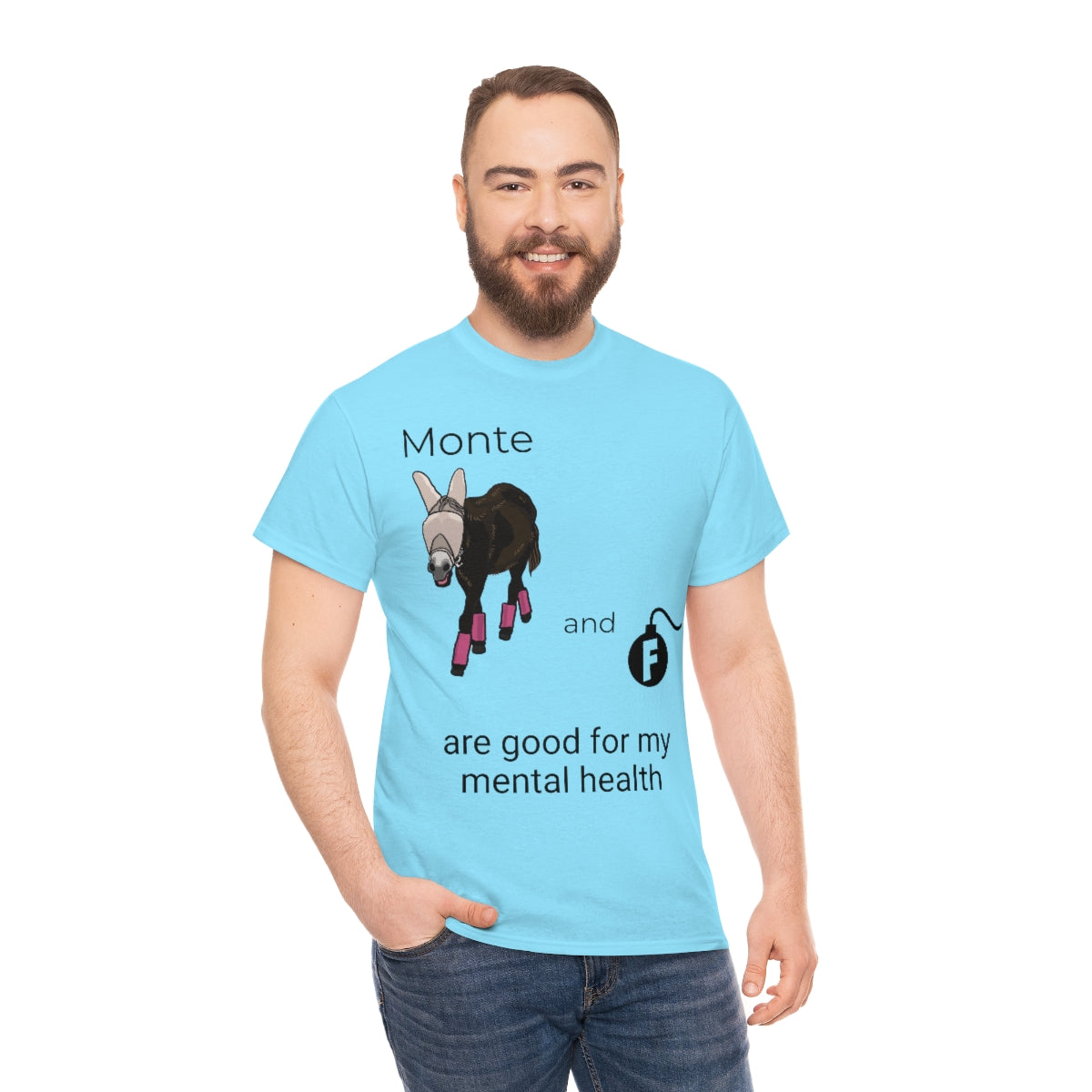 Monte and F-Bombs Are Good for my Mental Health Unisex Heavy Cotton Tee (S-3XL)