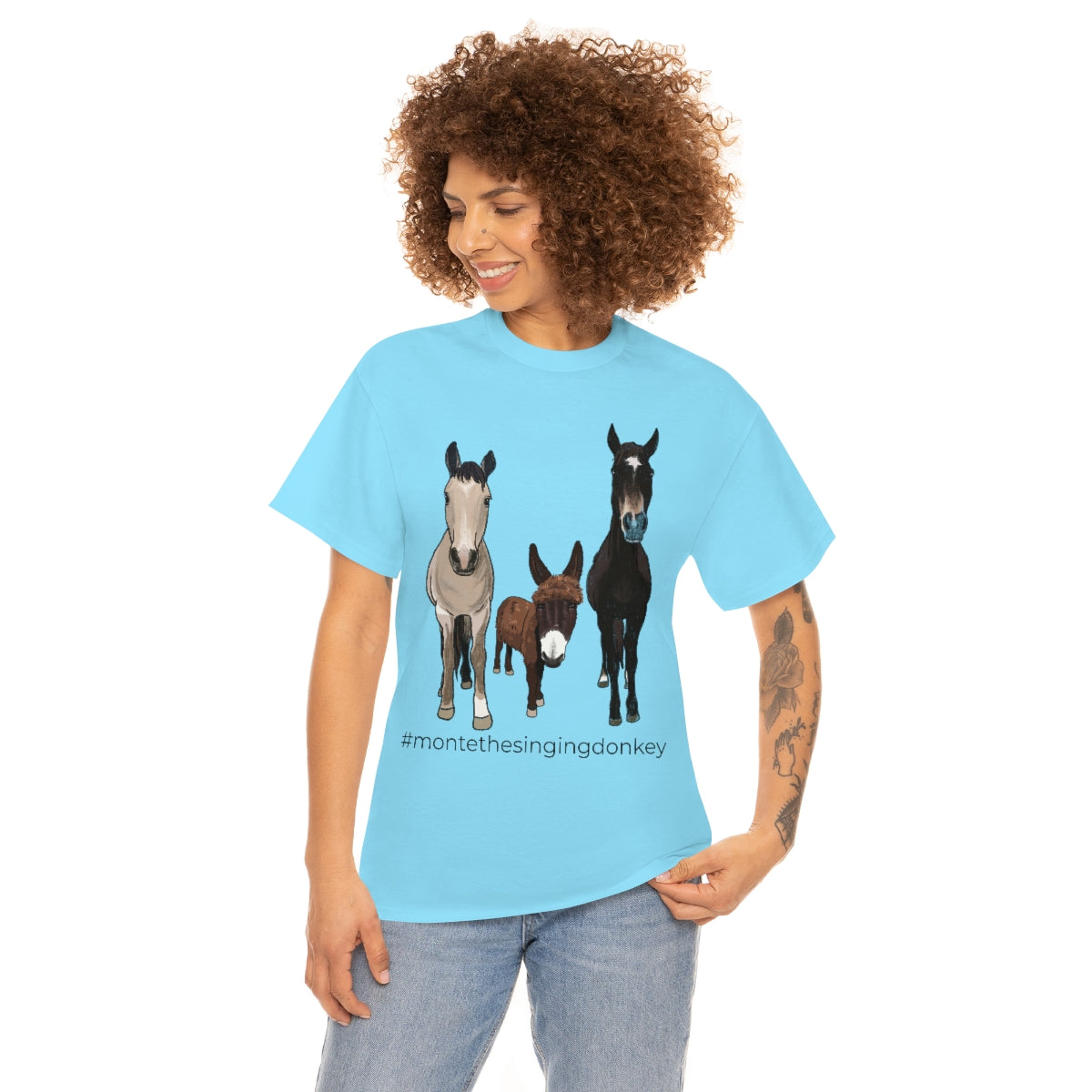 Monte the Singing Donkey and The Brudders Unisex Heavy Cotton Tee (S-3X)