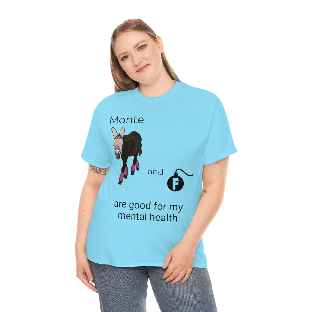 Monte and F-Bombs Are Good for my Mental Health Unisex Heavy Cotton Tee (S-3XL)