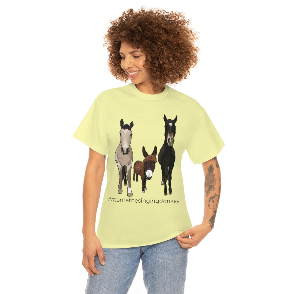 Monte the Singing Donkey and The Brudders Unisex Heavy Cotton Tee (S-3X)