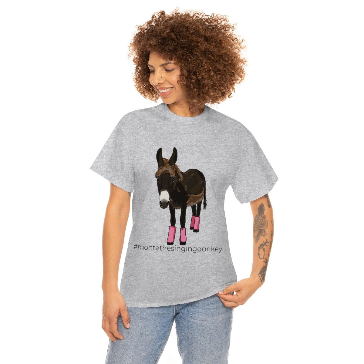 Monte the Singing Donkey Summer Cut Unisex Heavy Cotton Tee (S-3X)