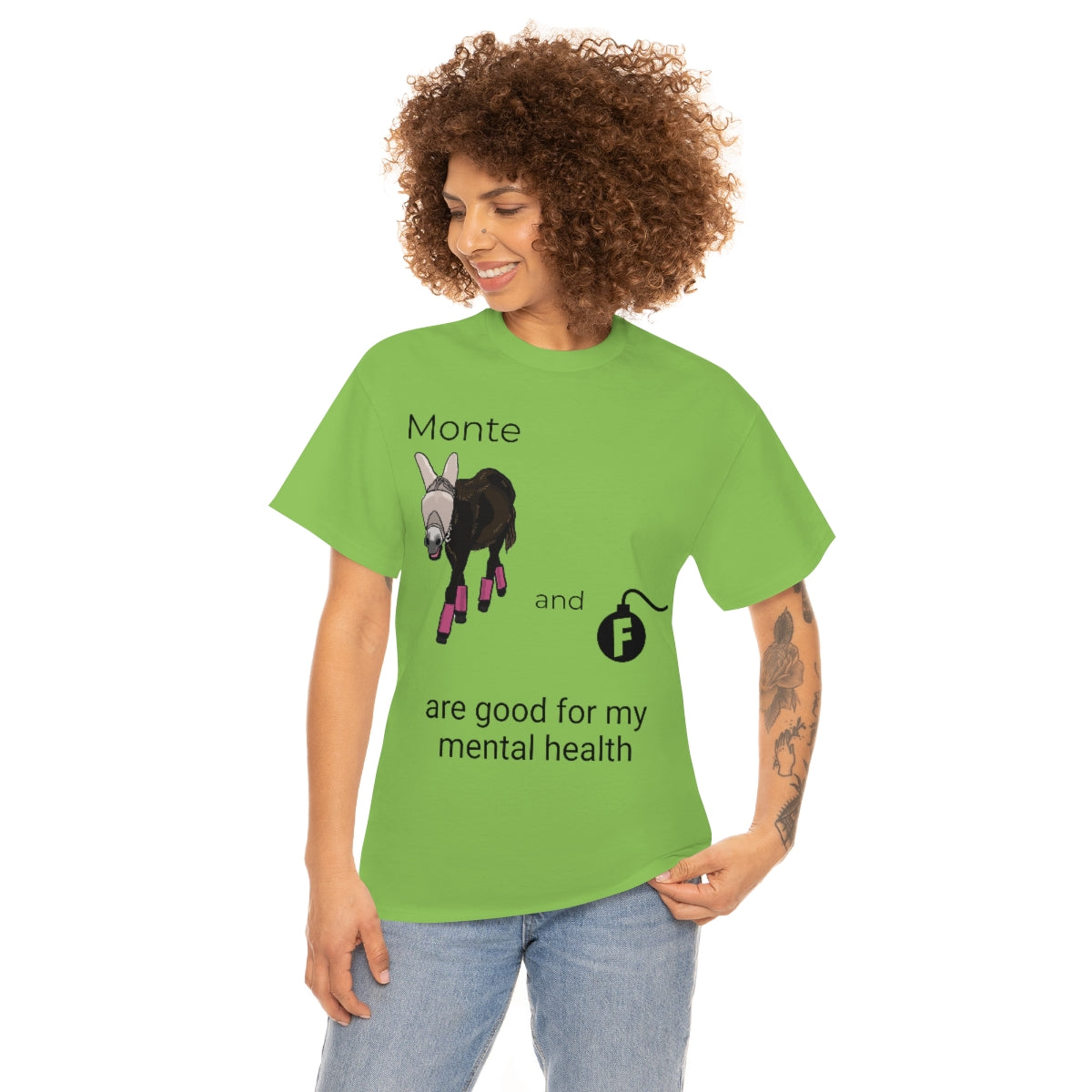 Monte and F-Bombs Are Good for my Mental Health Unisex Heavy Cotton Tee (S-3XL)