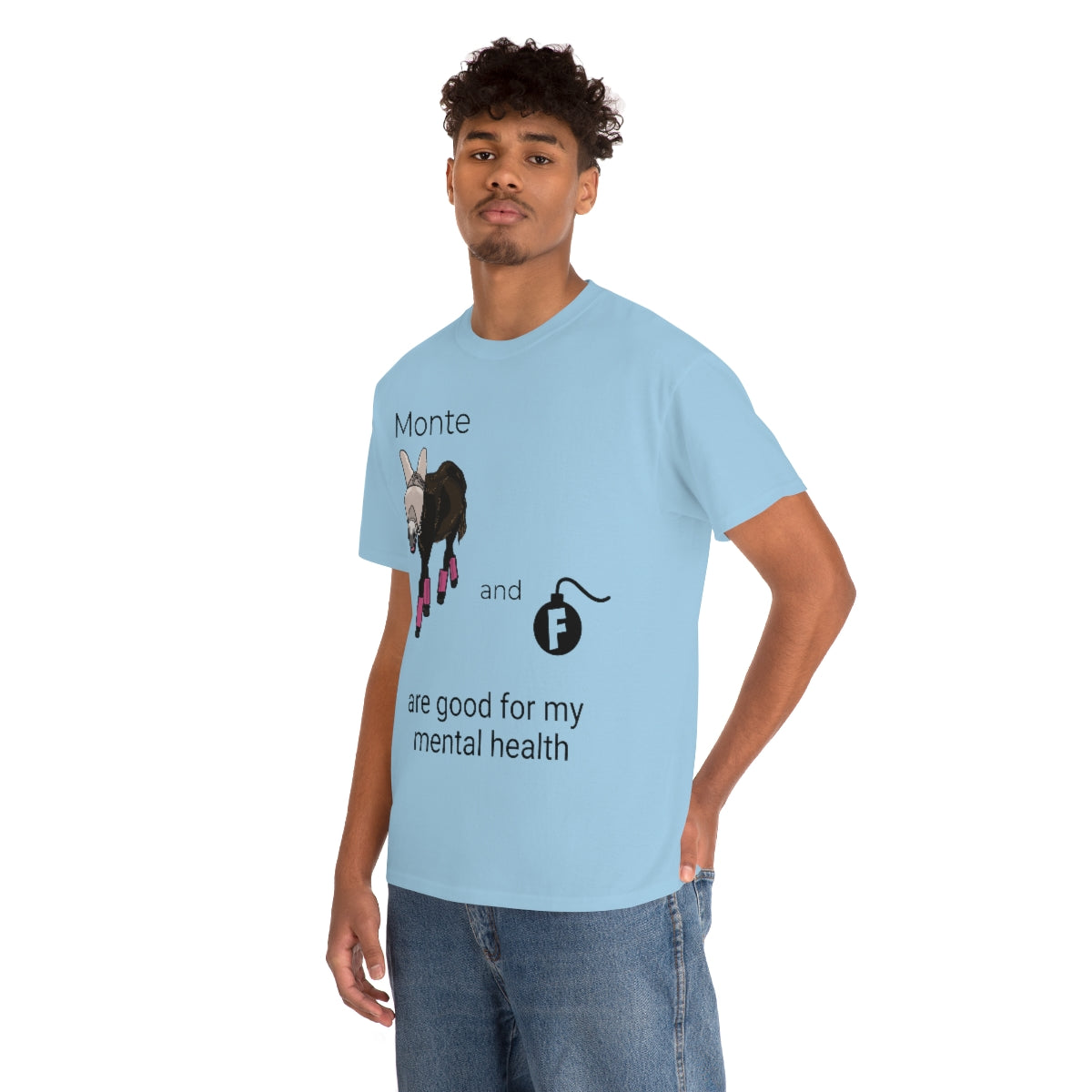 Monte and F-Bombs Are Good for my Mental Health Unisex Heavy Cotton Tee (S-3XL)