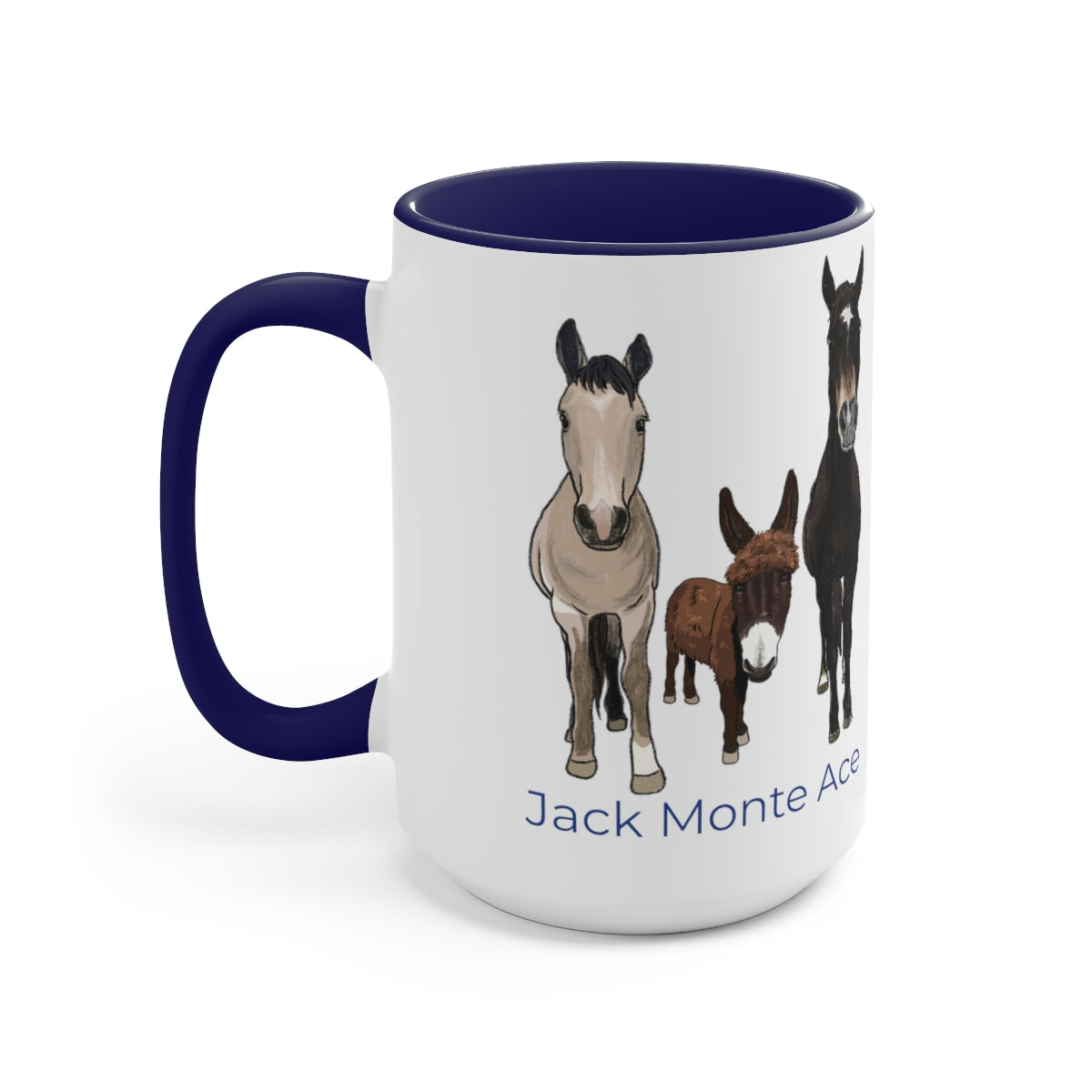 Mornings with Monte the Singing Donkey and The Brudders Two-Tone Mugs, 15oz