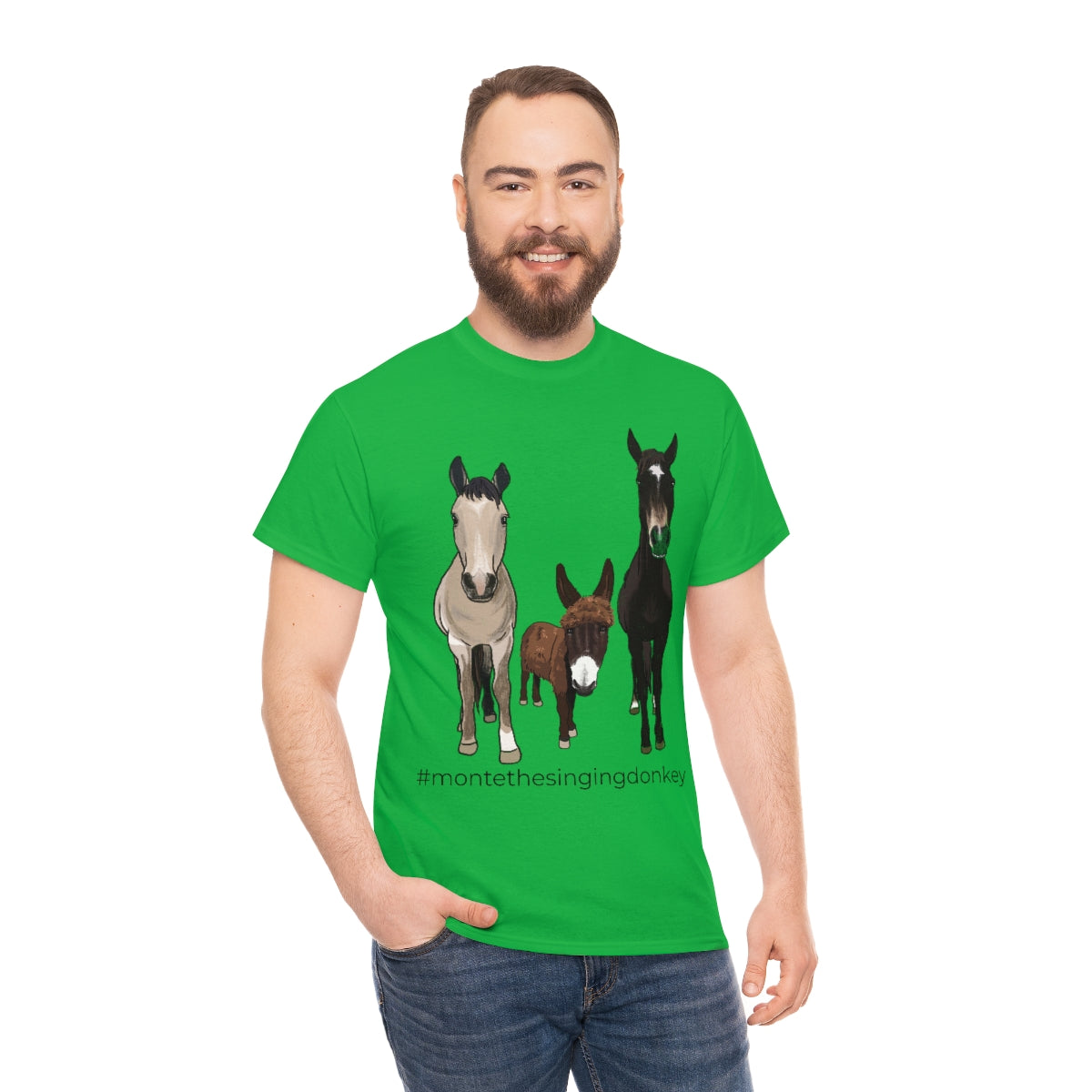 Monte the Singing Donkey and The Brudders Unisex Heavy Cotton Tee (S-3X)