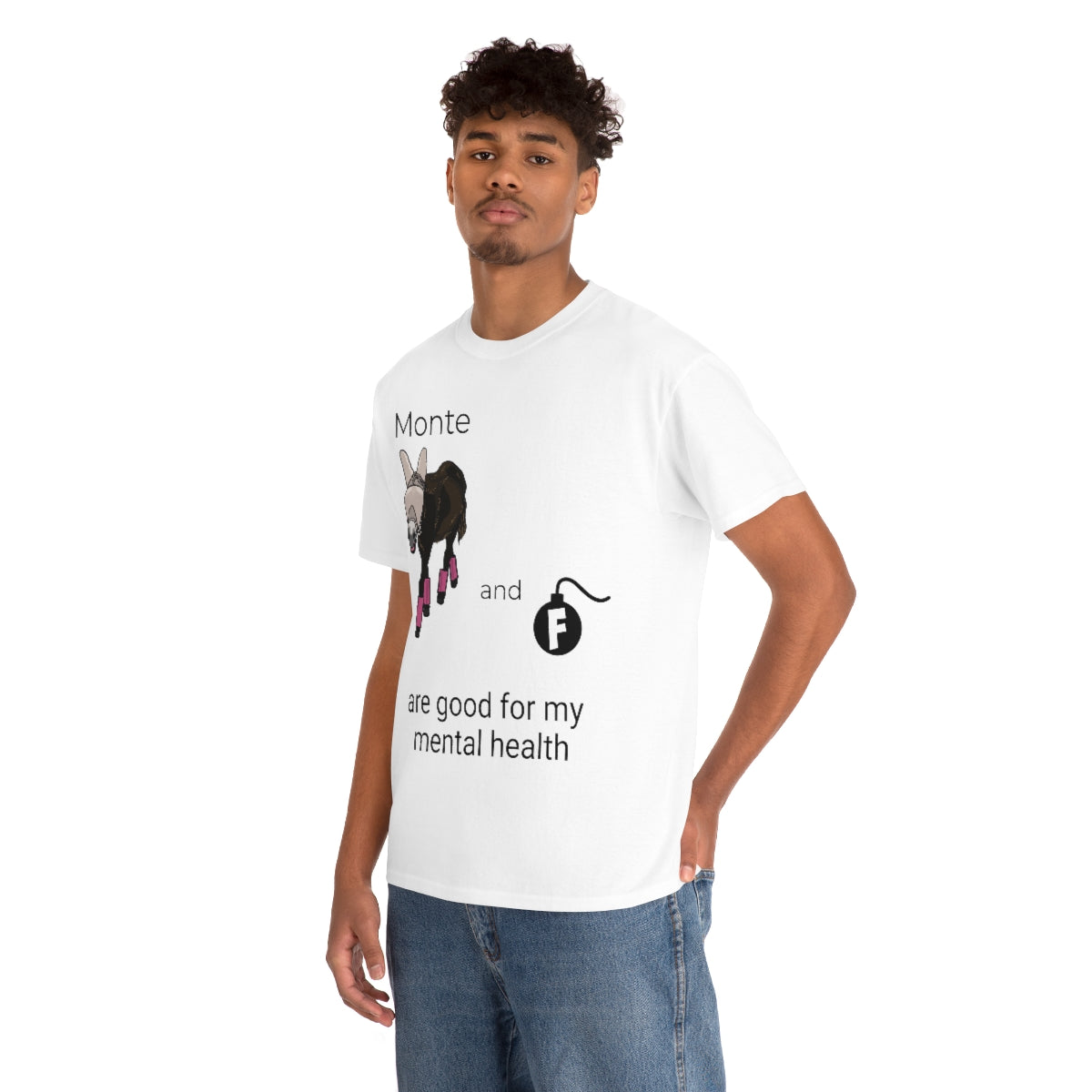 Monte and F-Bombs Are Good for my Mental Health Unisex Heavy Cotton Tee (S-3XL)