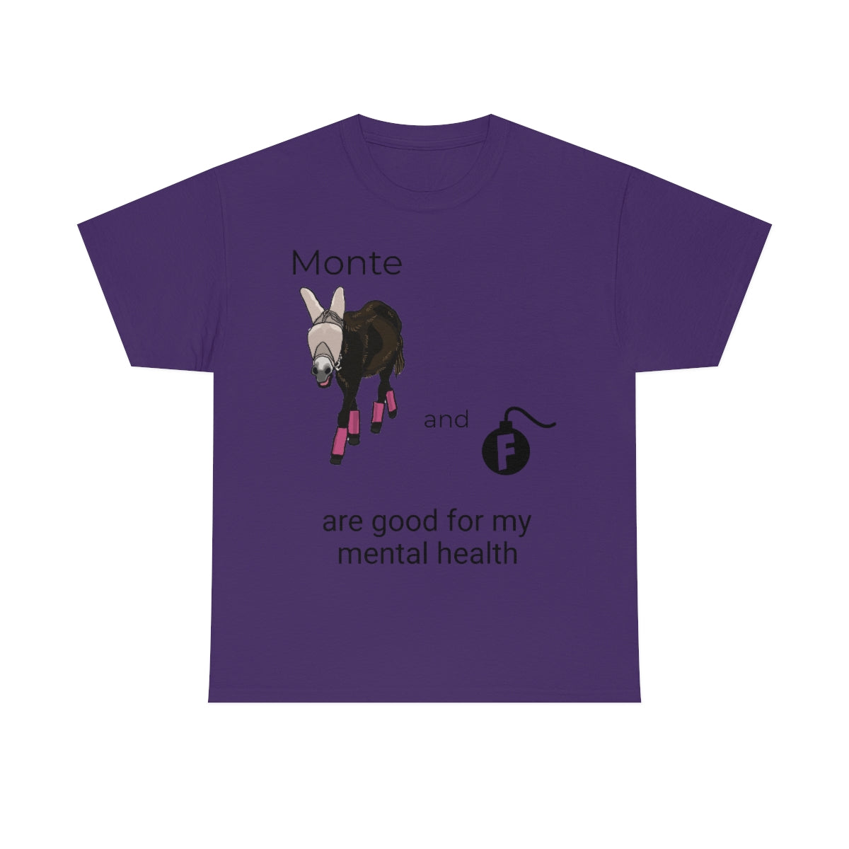 Monte and F-Bombs Are Good for my Mental Health Unisex Heavy Cotton Tee (S-3XL)