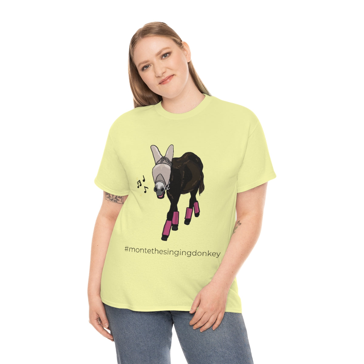 Monte the Singing Donkey Fly Gear Unisex Heavy Cotton Tee (S-3X)