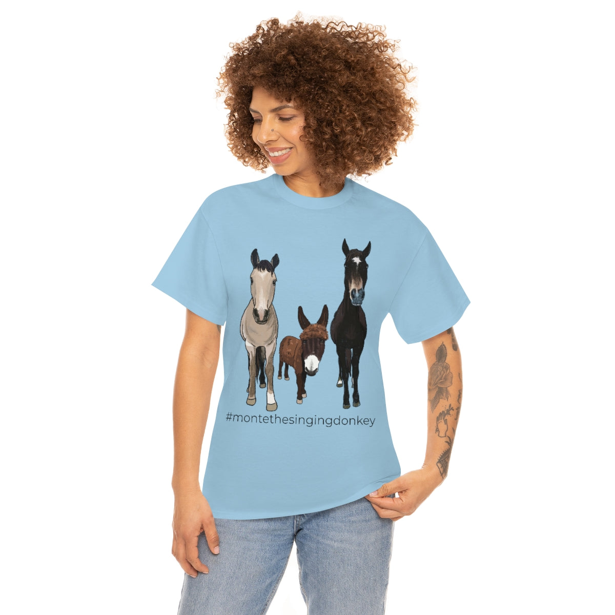 Monte the Singing Donkey and The Brudders Unisex Heavy Cotton Tee (S-3X)