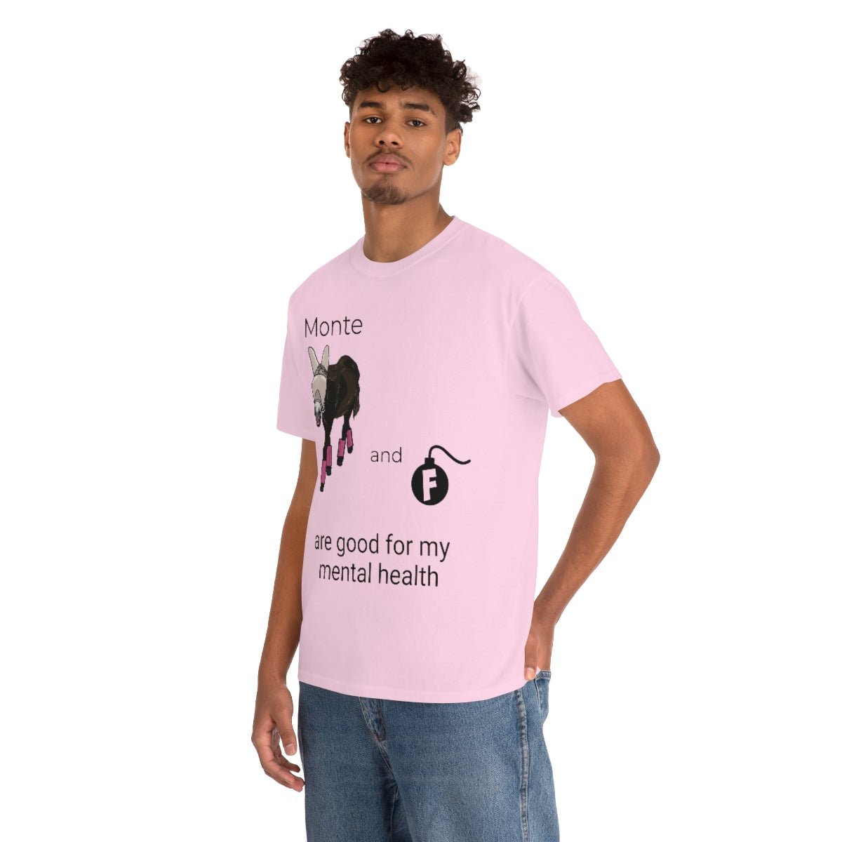 Monte and F-Bombs Are Good for my Mental Health Unisex Heavy Cotton Tee (S-3XL)
