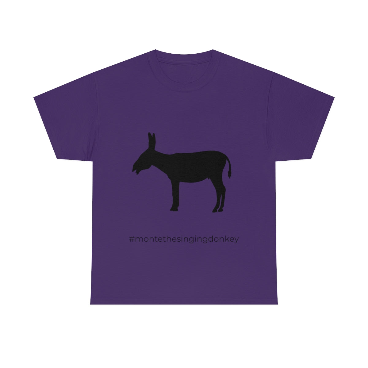 Monte the Singing Donkey Braying Silhouette Unisex Heavy Cotton Tee (S-3X)