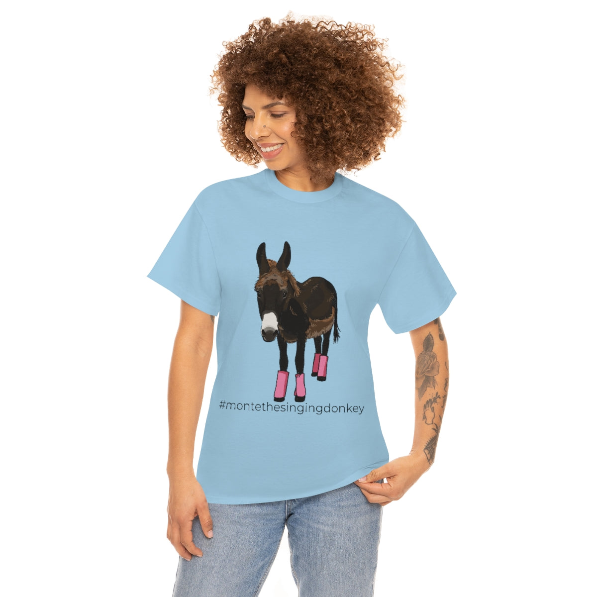 Monte the Singing Donkey Summer Cut Unisex Heavy Cotton Tee (S-3X)
