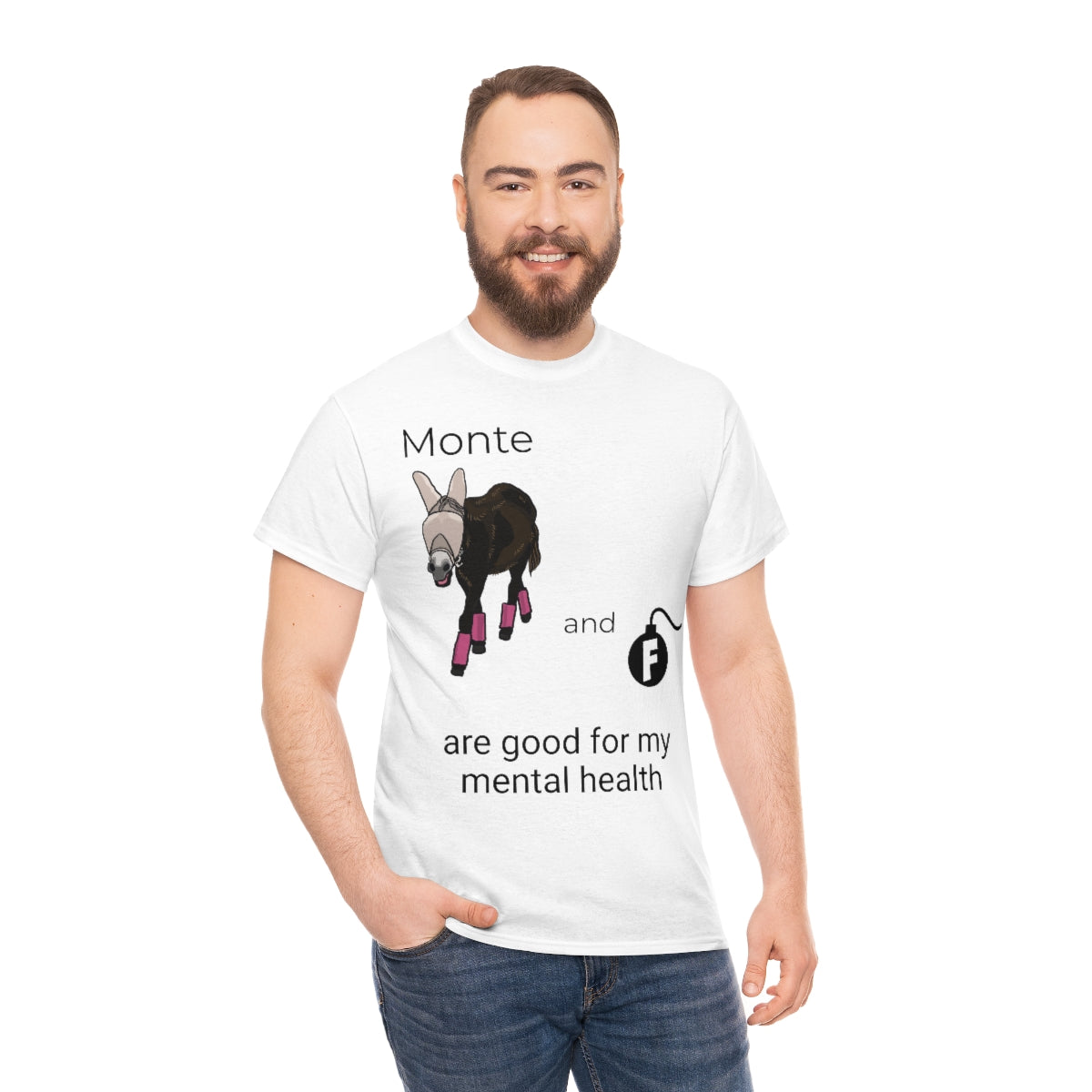 Monte and F-Bombs Are Good for my Mental Health Unisex Heavy Cotton Tee (S-3XL)