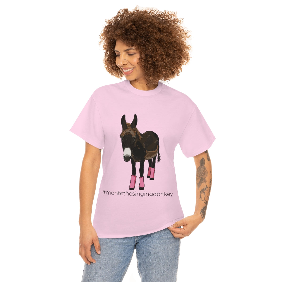 Monte the Singing Donkey Fly Gear Unisex Heavy Cotton Tee (S-5X)