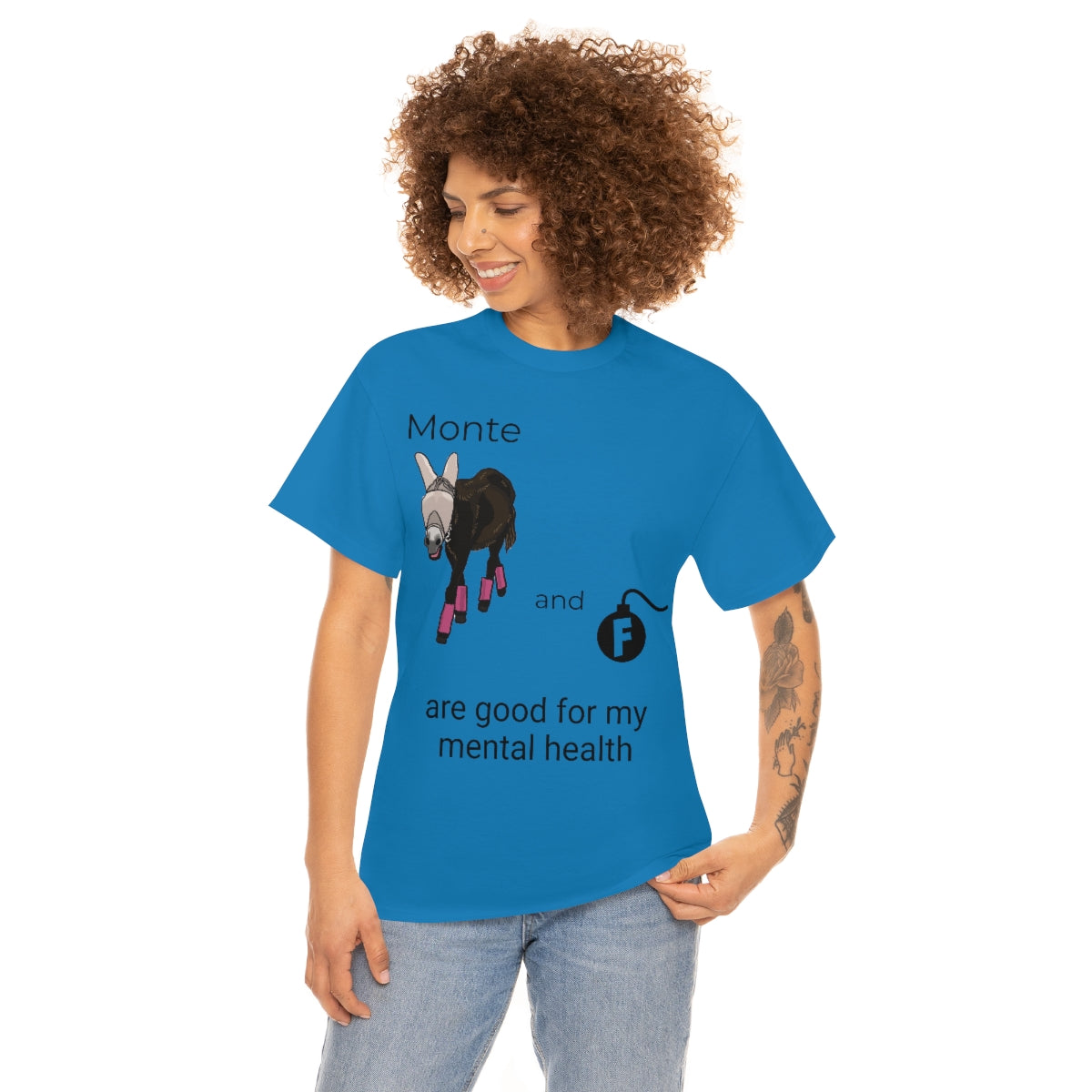 Monte and F-Bombs Are Good for my Mental Health Unisex Heavy Cotton Tee (S-3XL)