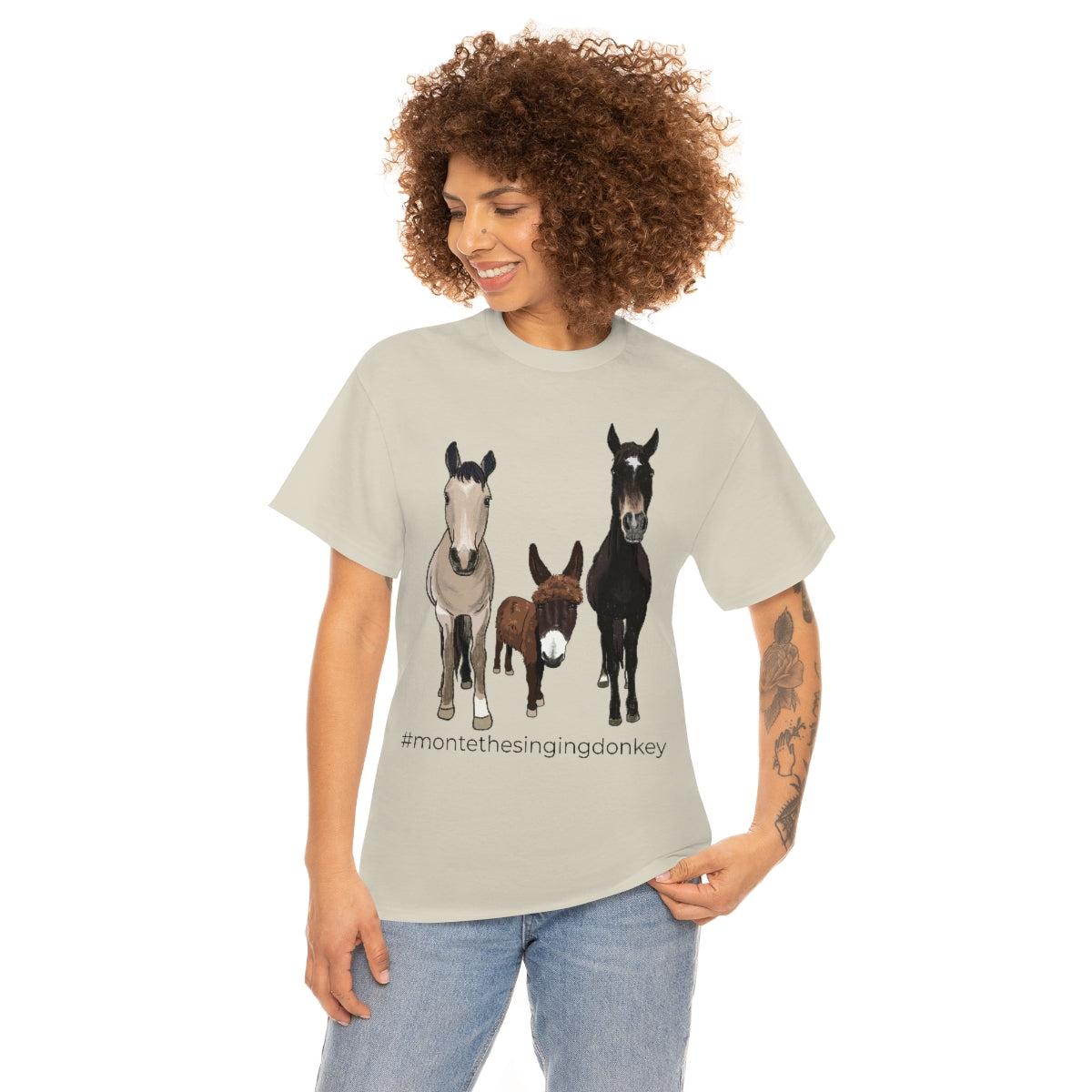 Monte the Singing Donkey and The Brudders Unisex Heavy Cotton Tee (S-3X)